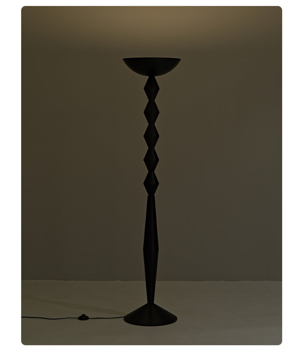 Sculptural Geometric Stack Floor Lamp-Neutral Decor
