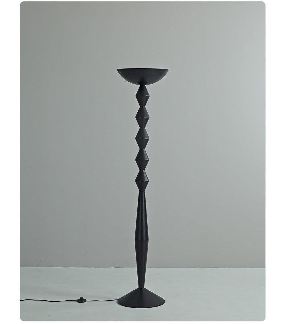Sculptural Geometric Stack Floor Lamp-Neutral Decor