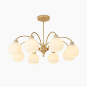 Zusk Chandelier Sculptural Glass Gold Modern 8-Light-Neutral Decor