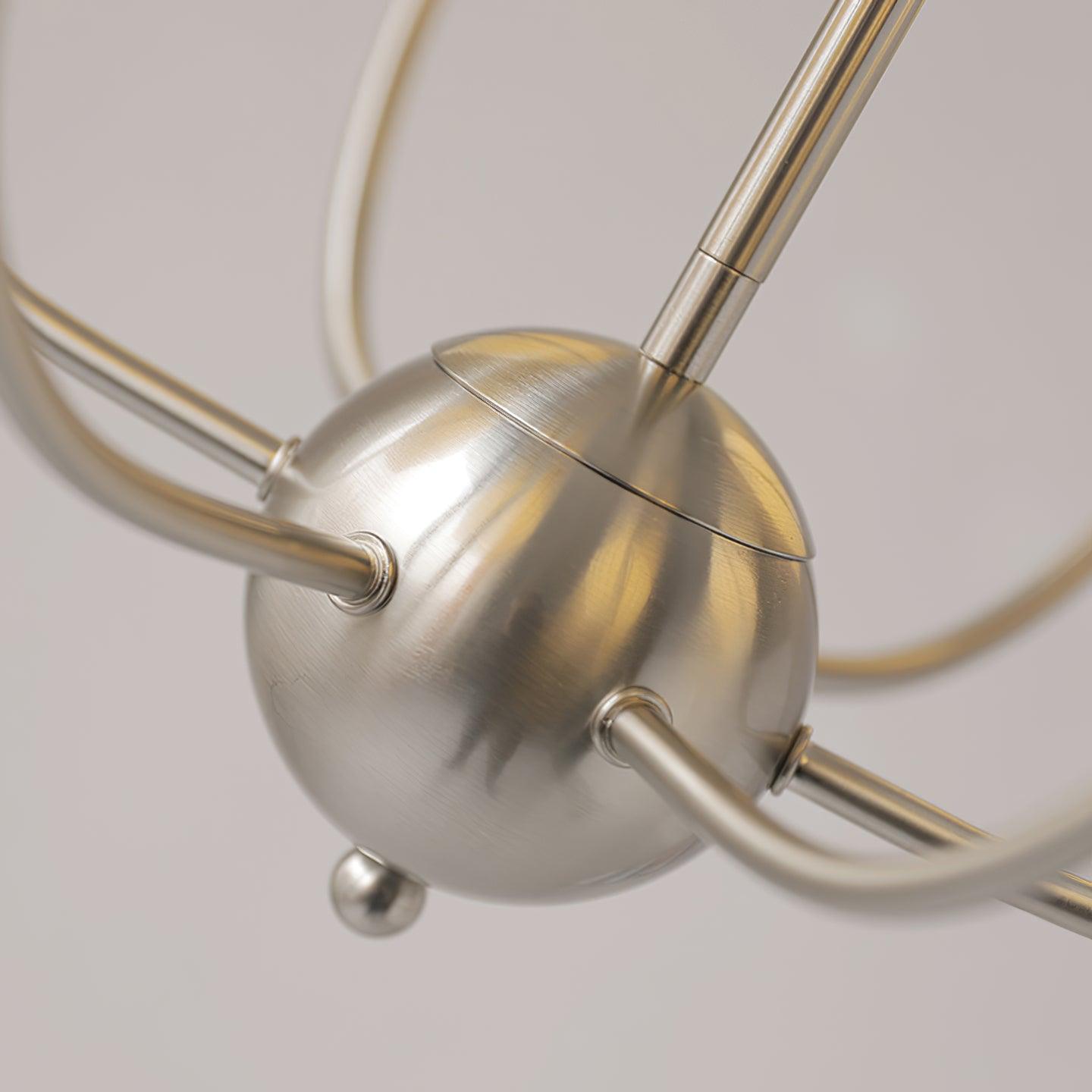 Pravin Chandelier Ceramic Ribbed Sculptural Glass Elegant-Neutral Decor
