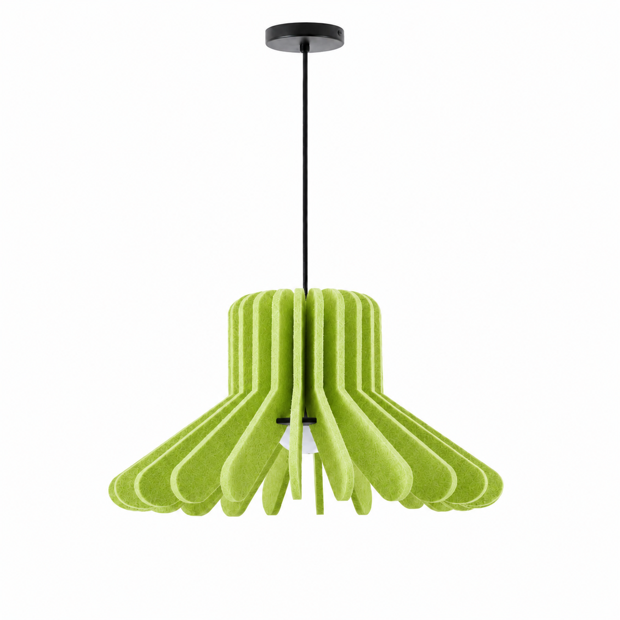 Sculptural Layered Felt Pendant Lamp-Neutral Decor