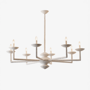 Sculptural Plaster Candelabra Chandelier-Neutral Decor