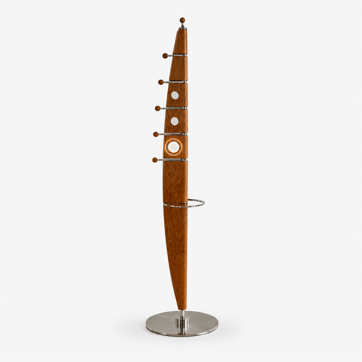 Sculptural Wood Coat Tree-Neutral Decor