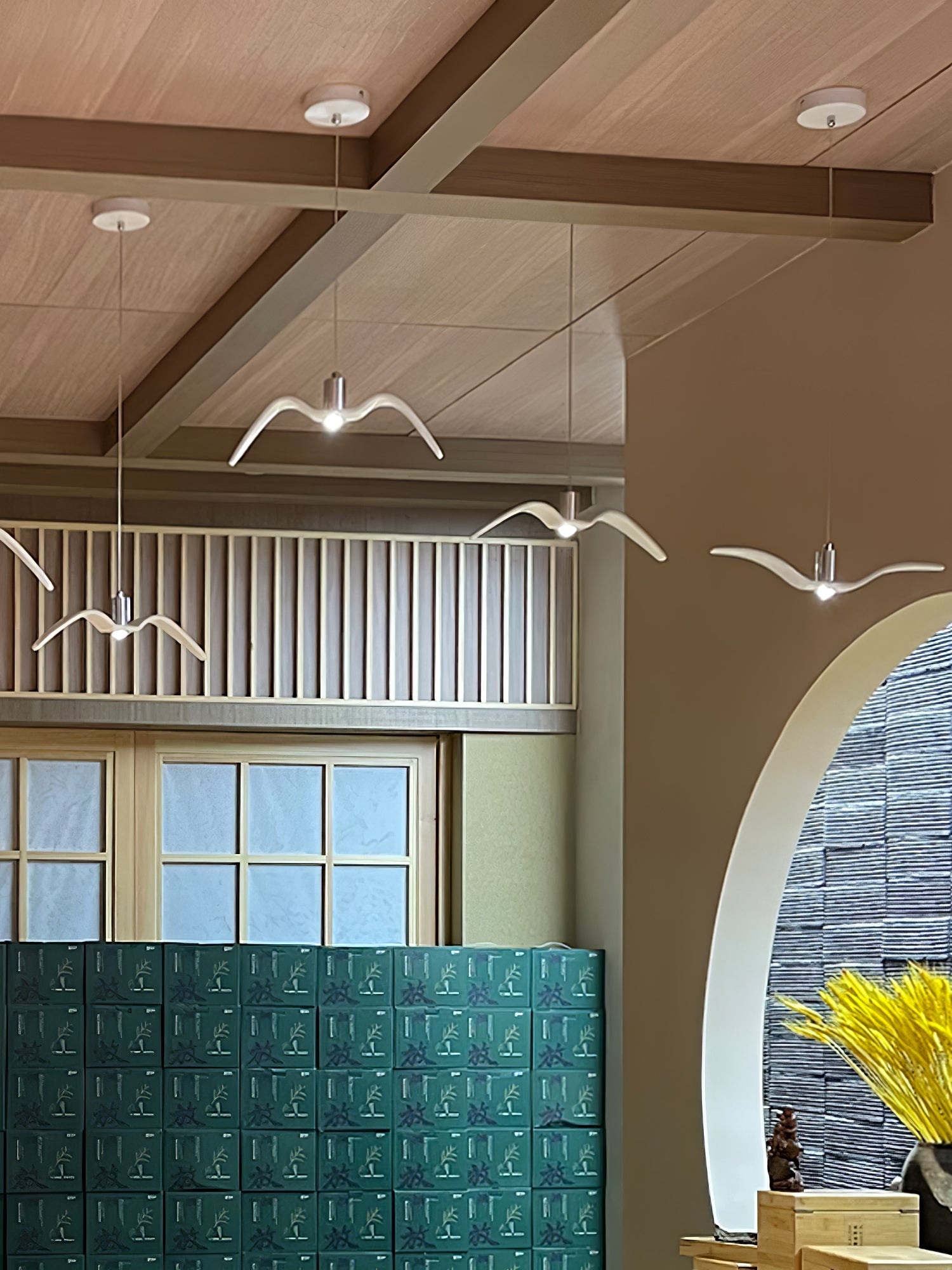 Ivoren Pendant Lamp Bird Wings for Living Room-Neutral Decor