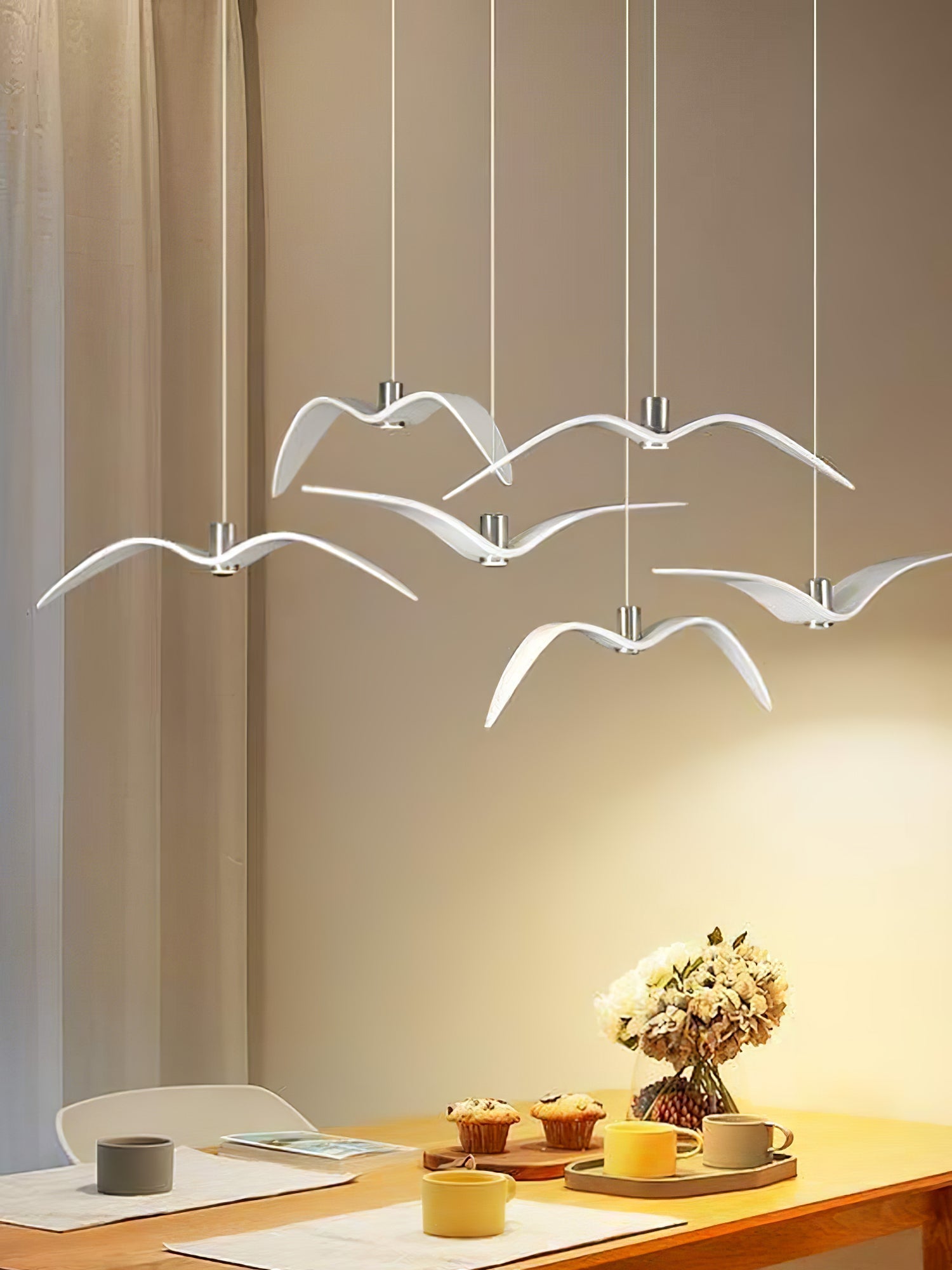 Ivoren Pendant Lamp Bird Wings for Living Room-Neutral Decor
