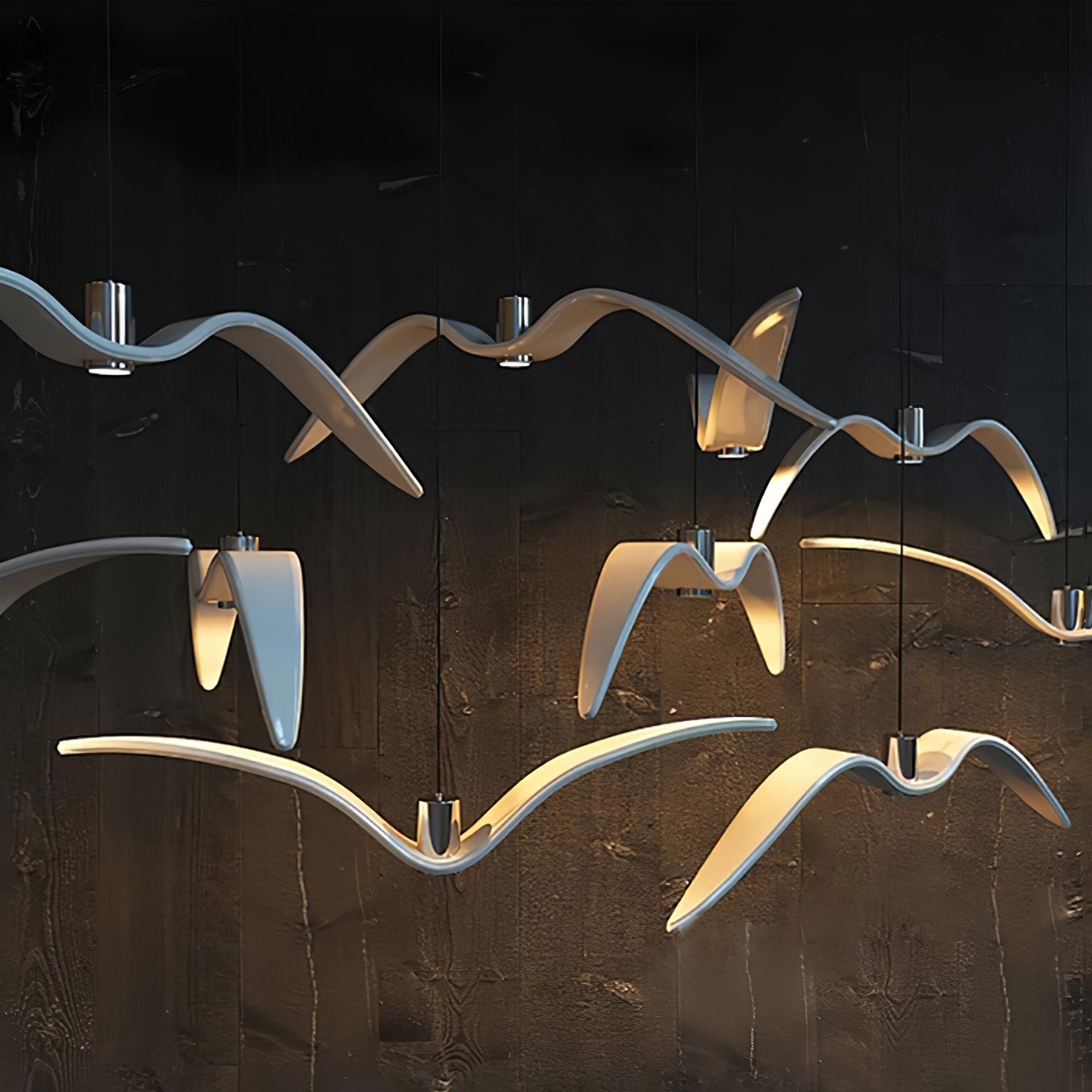 Ivoren Pendant Lamp Bird Wings for Living Room-Neutral Decor