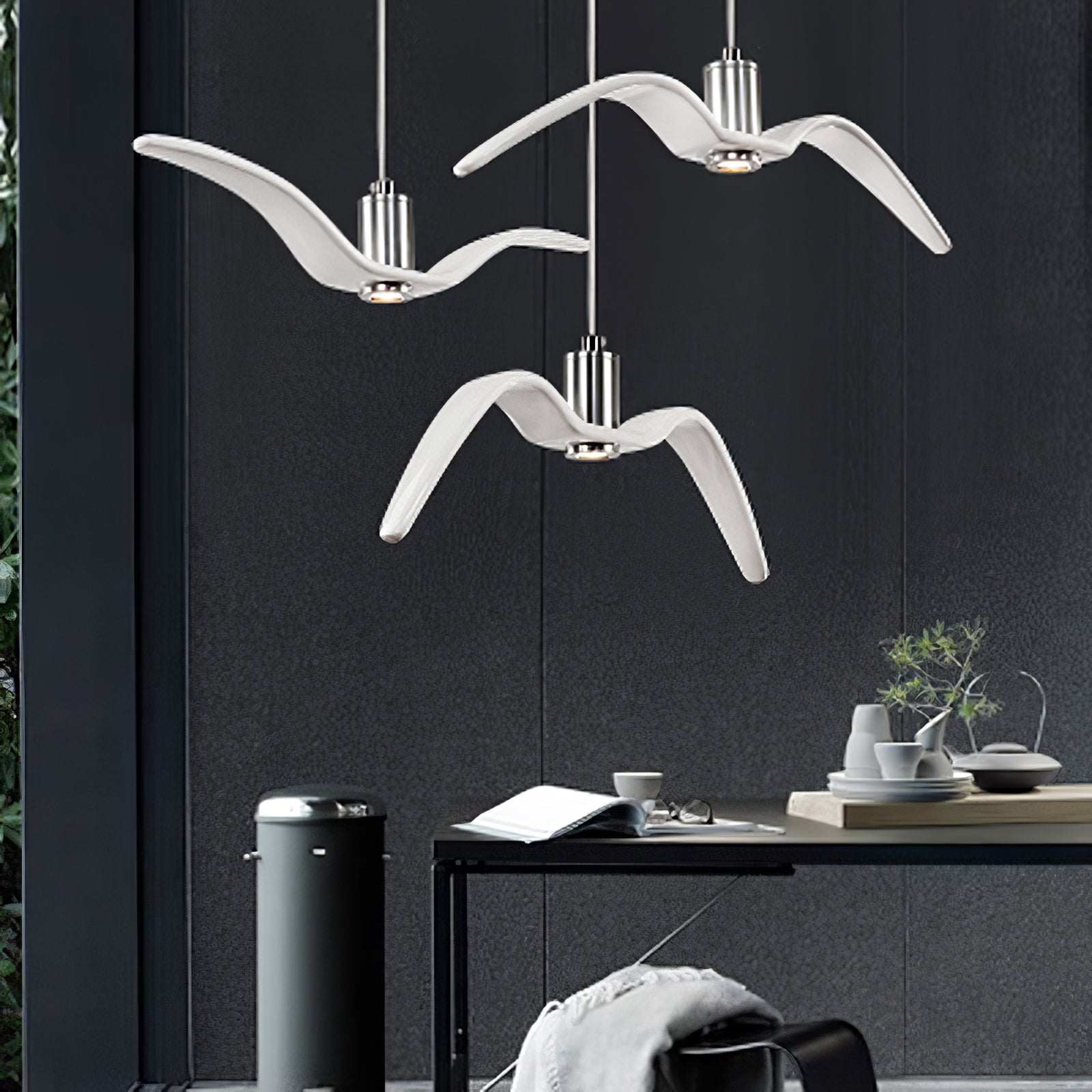 Ivoren Pendant Lamp Bird Wings for Living Room-Neutral Decor