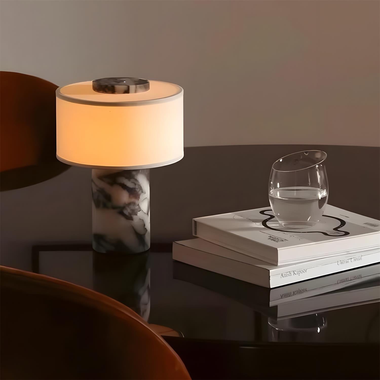 Close-up of the textured base of the Sediment Table Lamp.