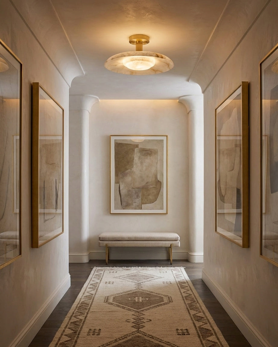 Aveline Alabaster Flush Mount