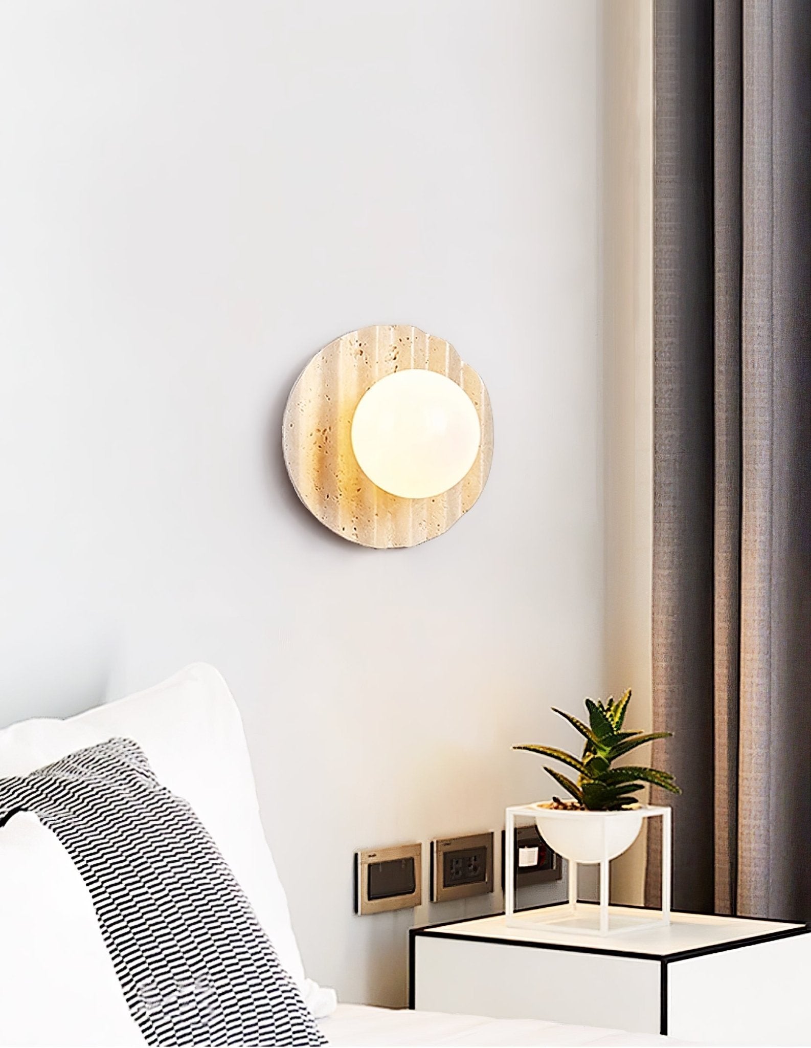 Aluk Travertine Wall Light-Neutral Decor