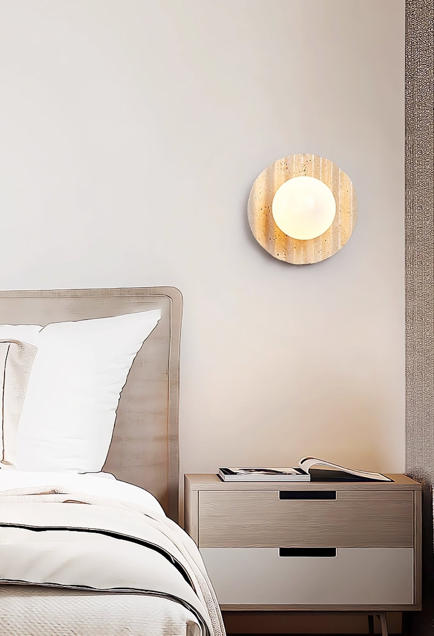 Aluk Travertine Wall Light-Neutral Decor