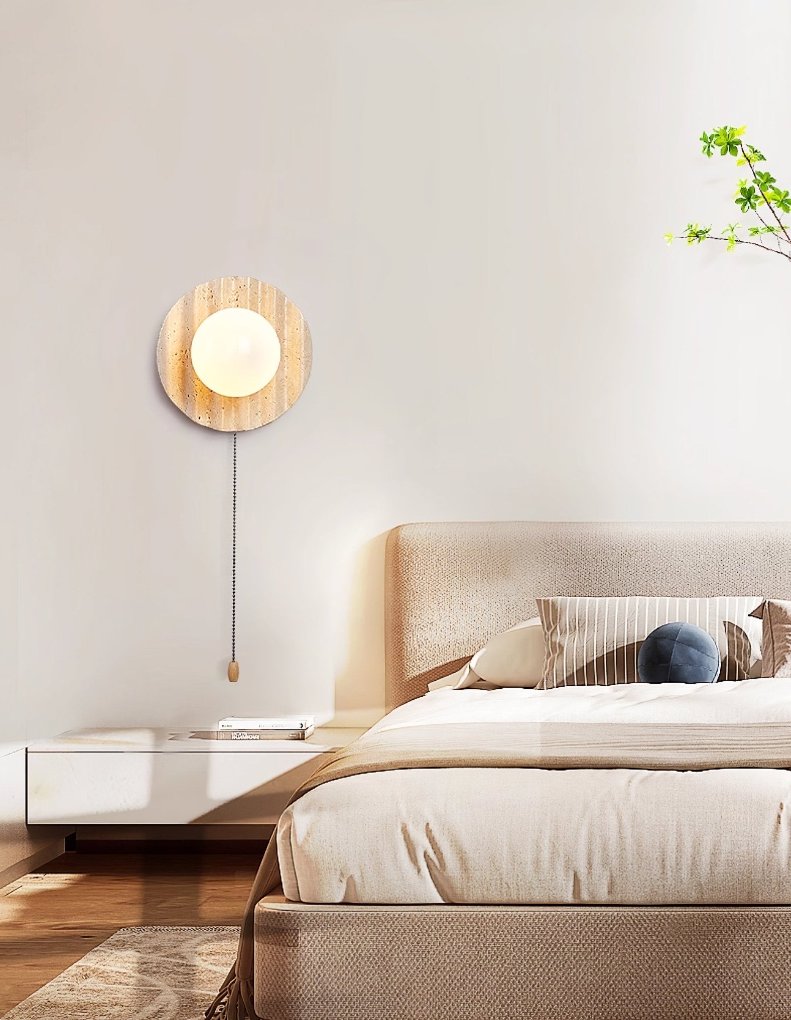Aluk Travertine Wall Light-Neutral Decor