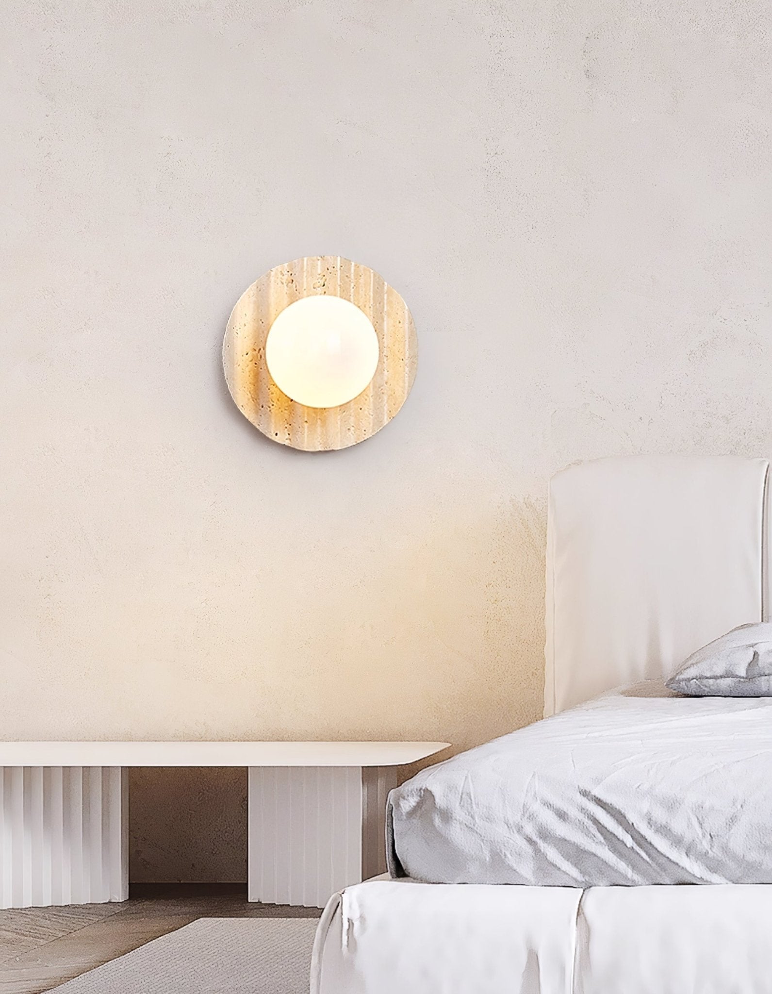Aluk Travertine Wall Light-Neutral Decor
