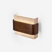 Ritta Travertine Wall Lamp  Wood-finish   Arc