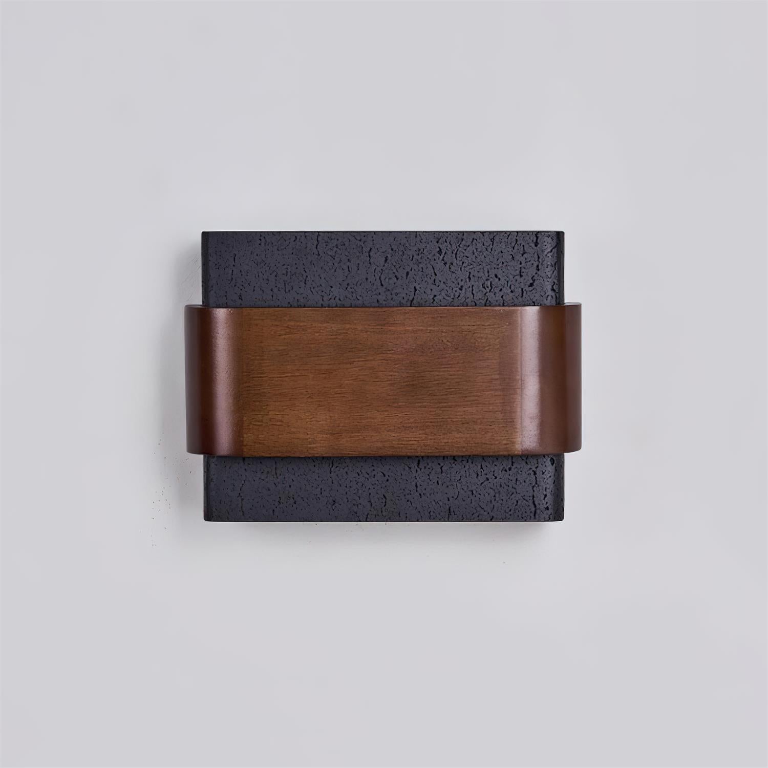 Ritta Travertine Wall Lamp  Wood-finish   Arc