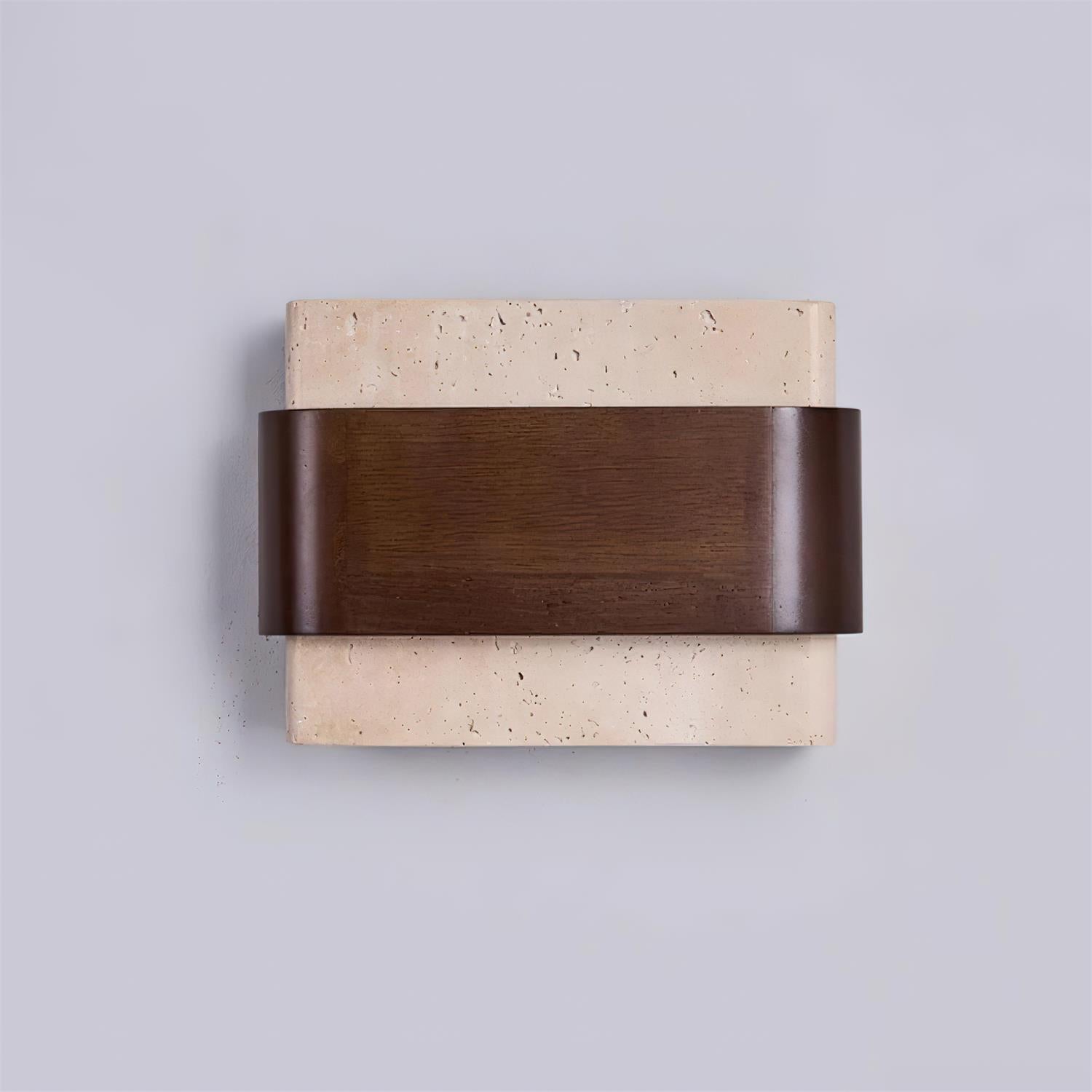 Ritta Travertine Wall Lamp  Wood-finish   Arc