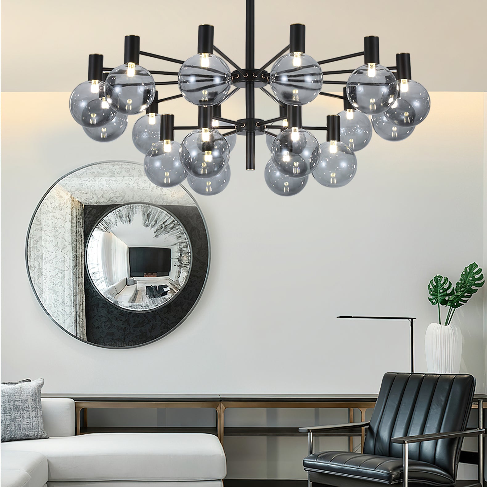 Selva Black Chandelier-Neutral Decor