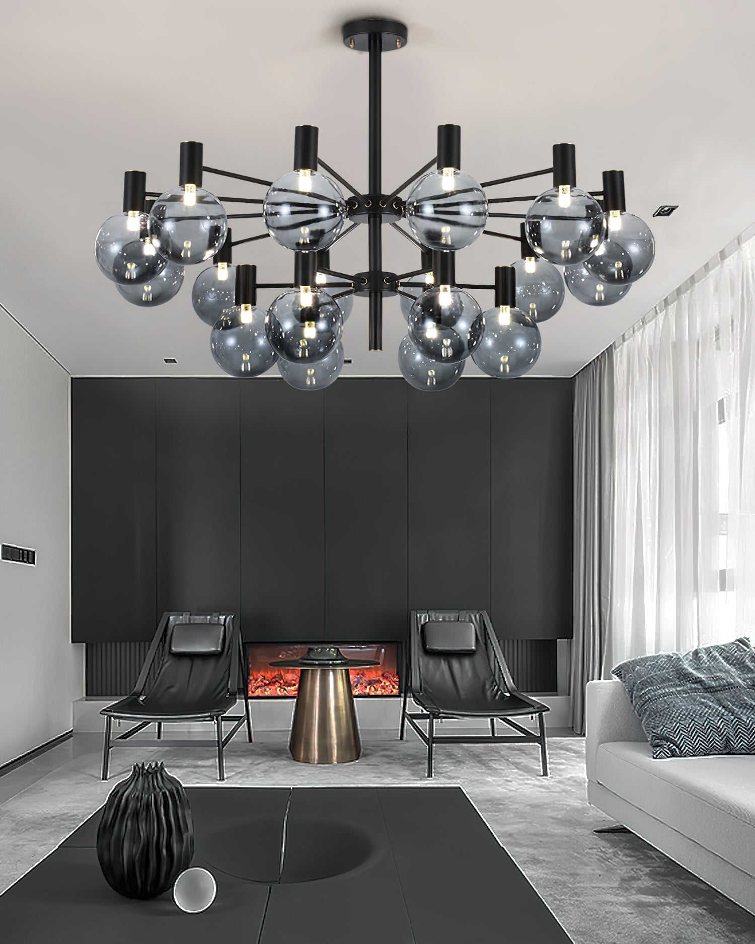 Selva Black Chandelier-Neutral Decor