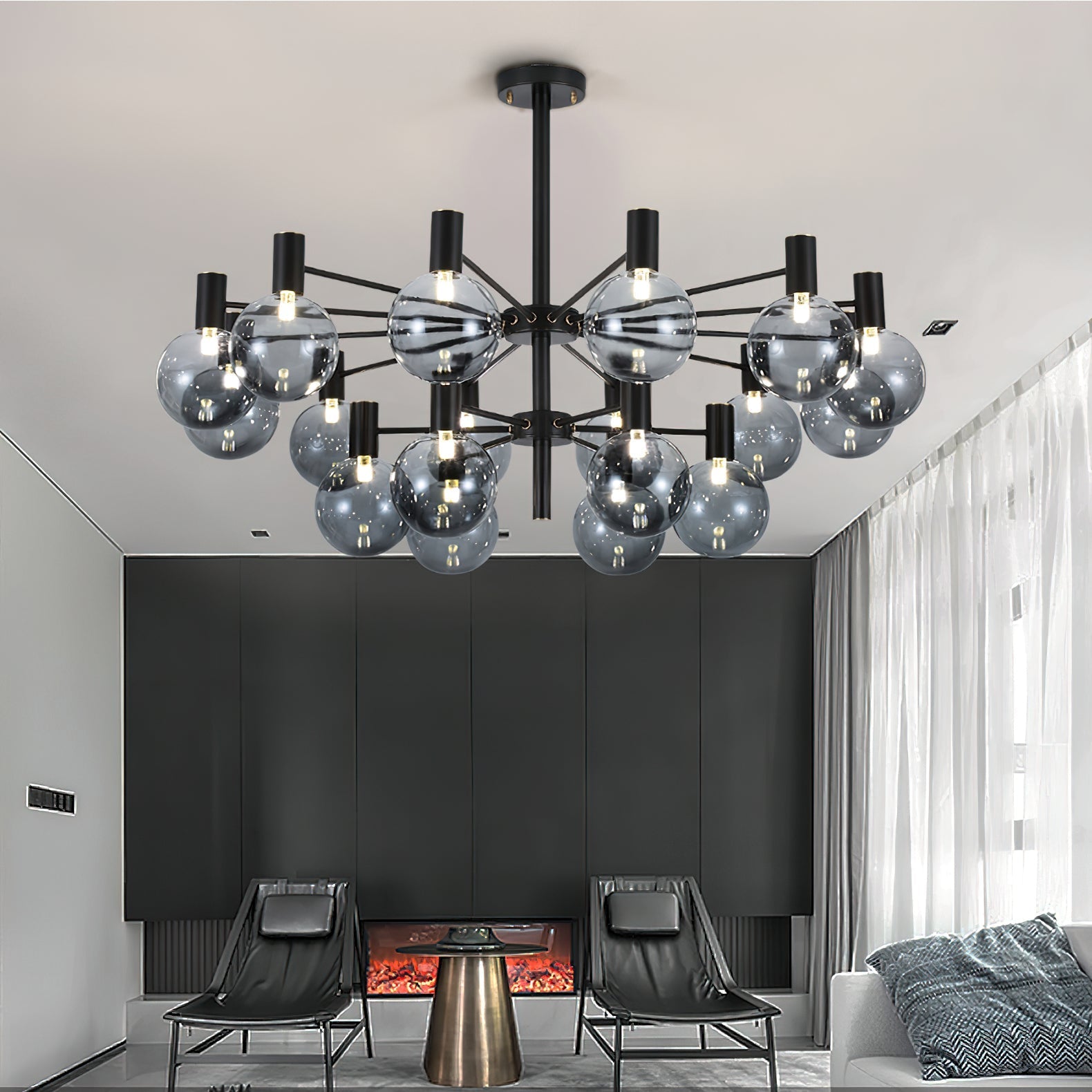 Selva Black Chandelier-Neutral Decor