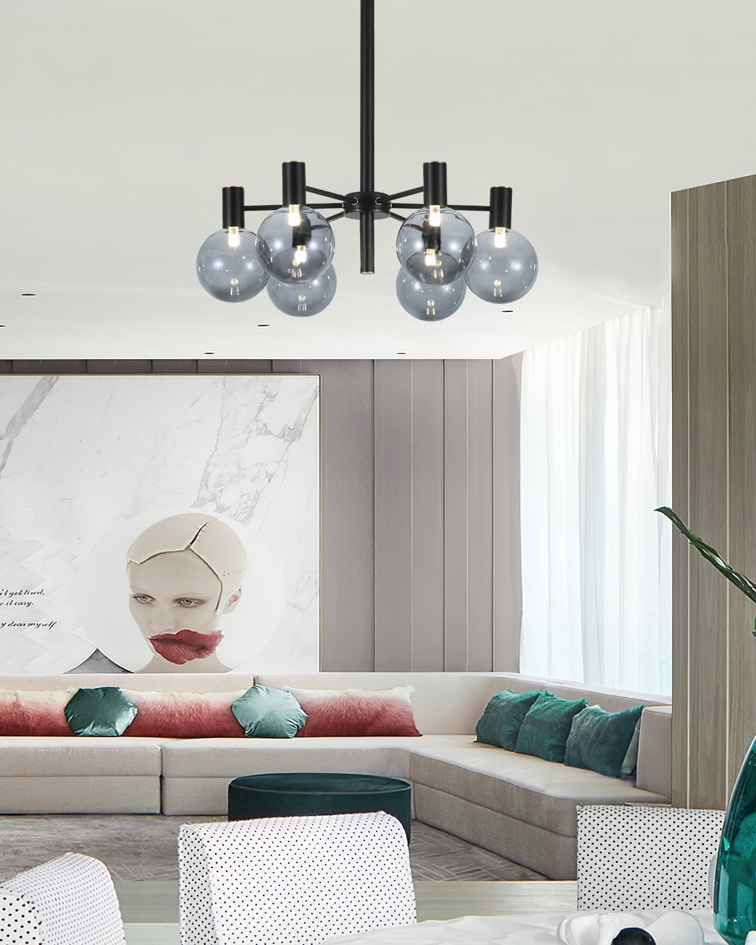 Selva Black Chandelier-Neutral Decor
