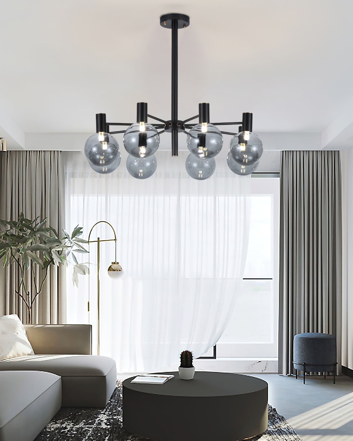 Selva Black Chandelier-Neutral Decor