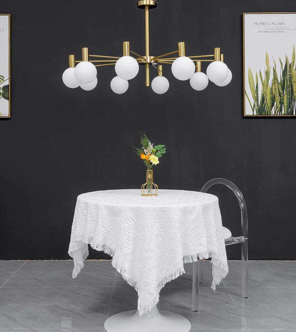 Keveny Chandelier Globe Glass Gold Frame Modern-Neutral Decor