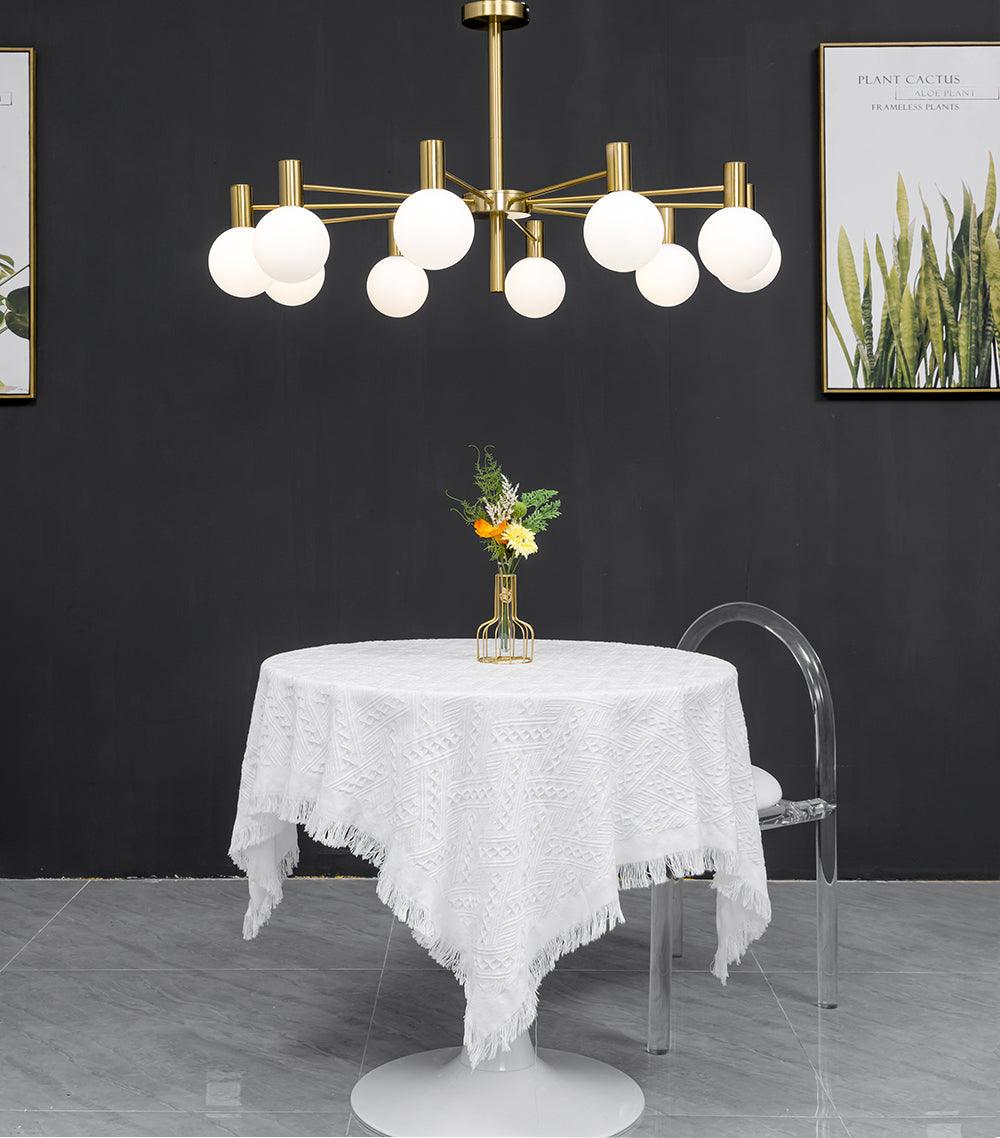 Keveny Chandelier Globe Glass Gold Frame Modern-Neutral Decor
