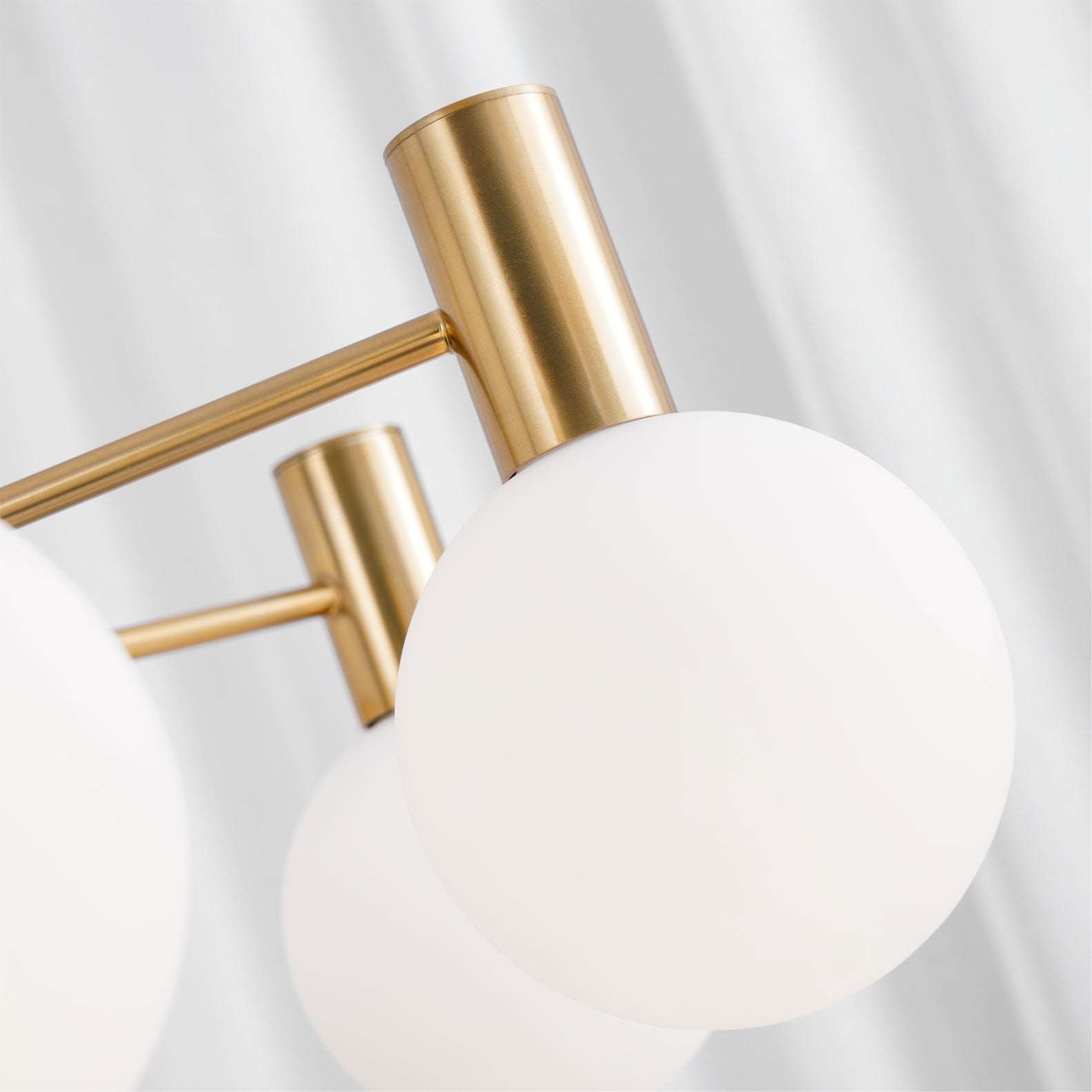 Keveny Chandelier Globe Glass Gold Frame Modern-Neutral Decor