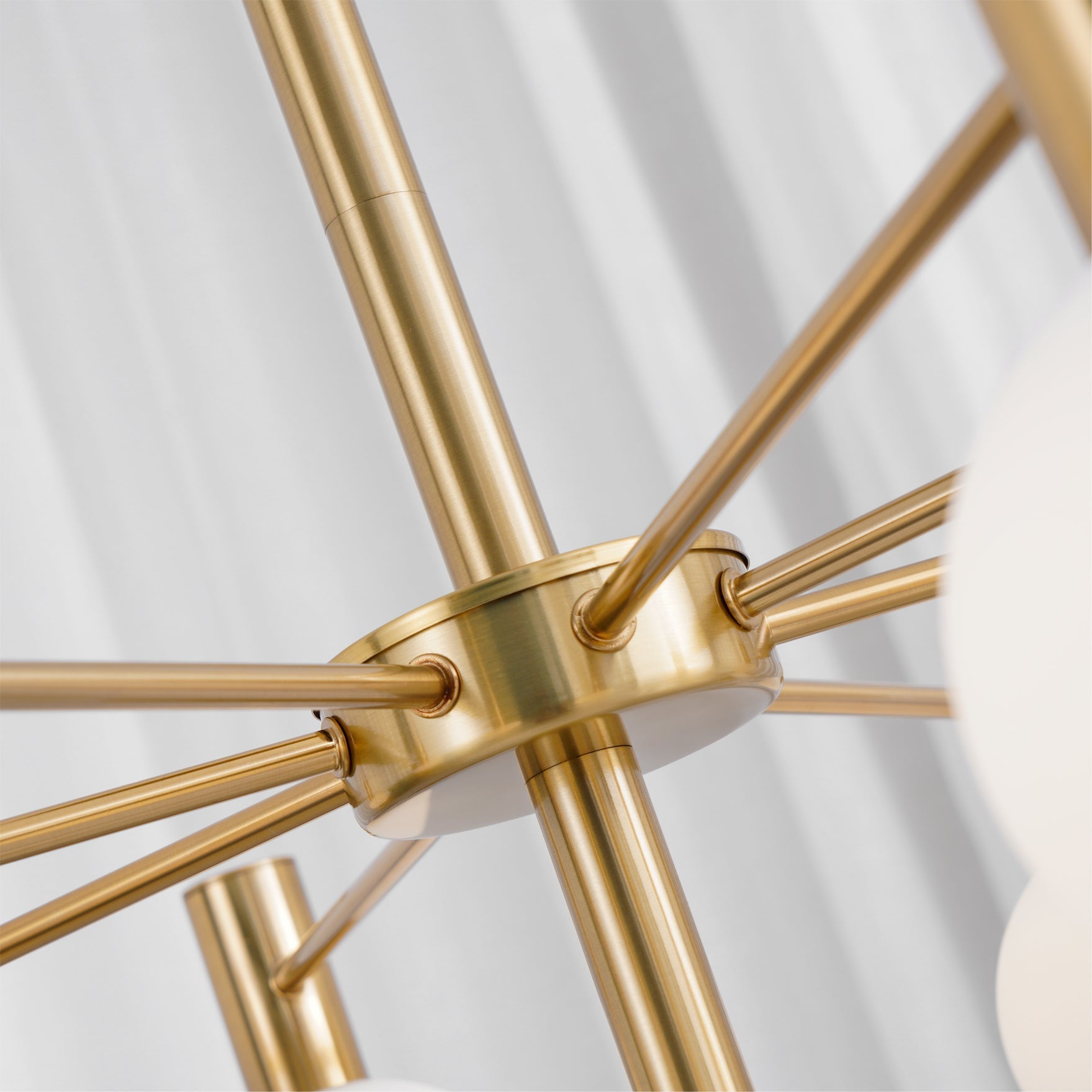 Keveny Chandelier Globe Glass Gold Frame Modern-Neutral Decor