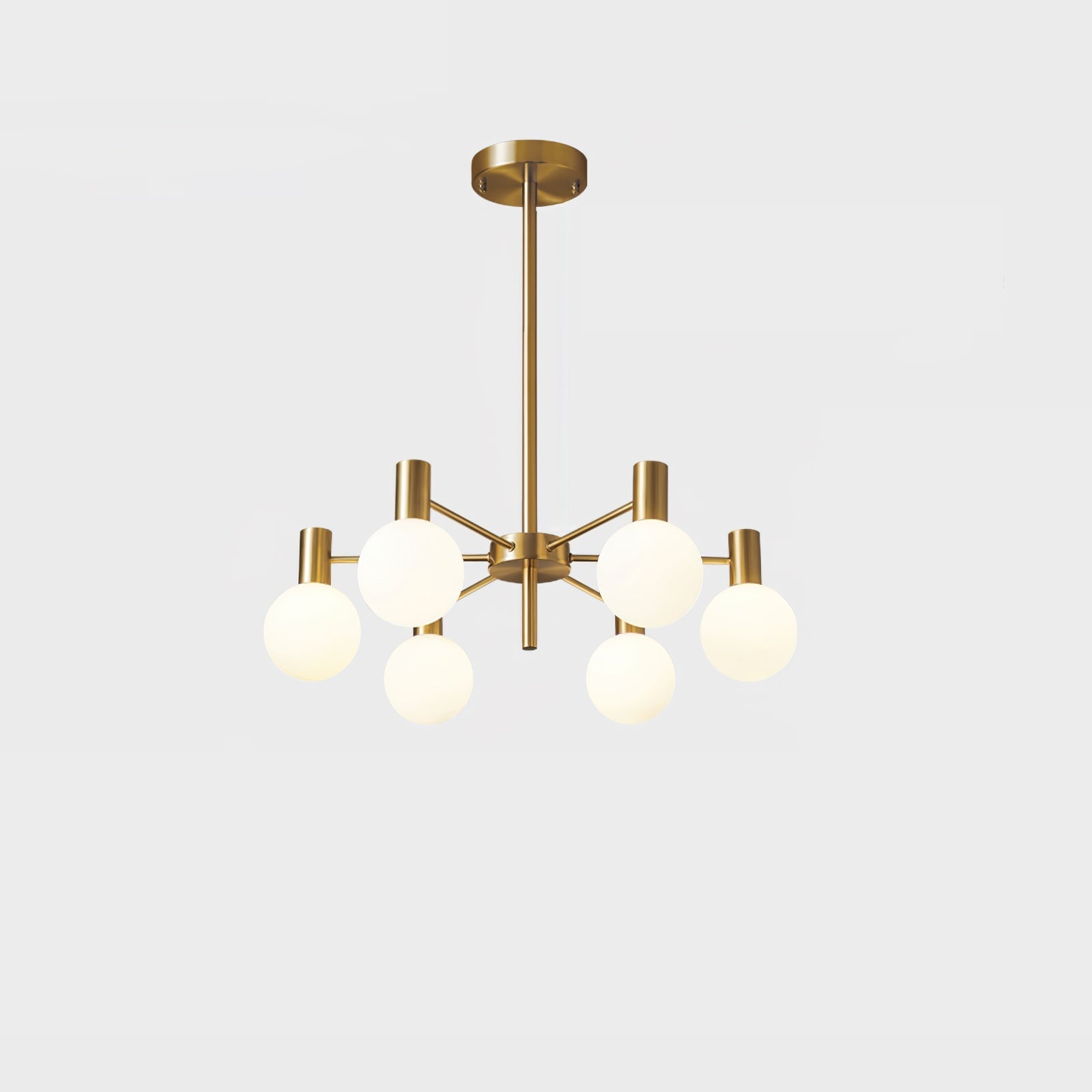 Keveny Chandelier Globe Glass Gold Frame Modern-Neutral Decor