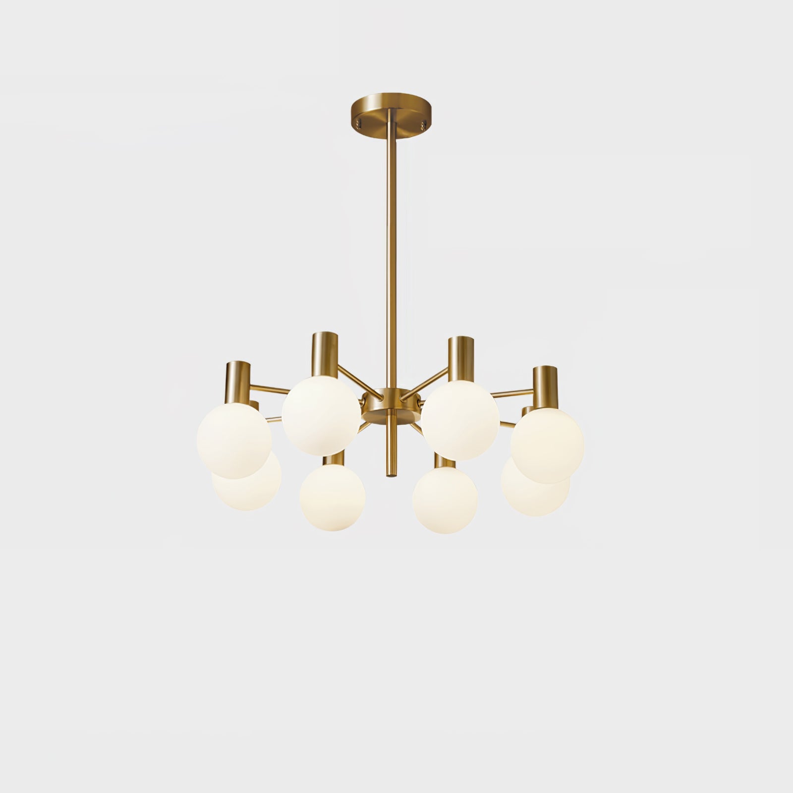 Keveny Chandelier Globe Glass Gold Frame Modern-Neutral Decor