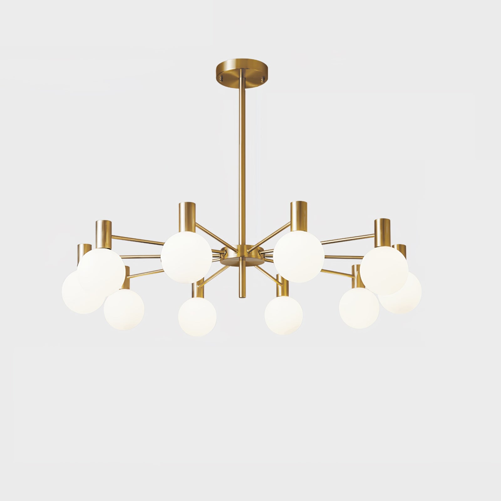 Keveny Chandelier Globe Glass Gold Frame Modern-Neutral Decor