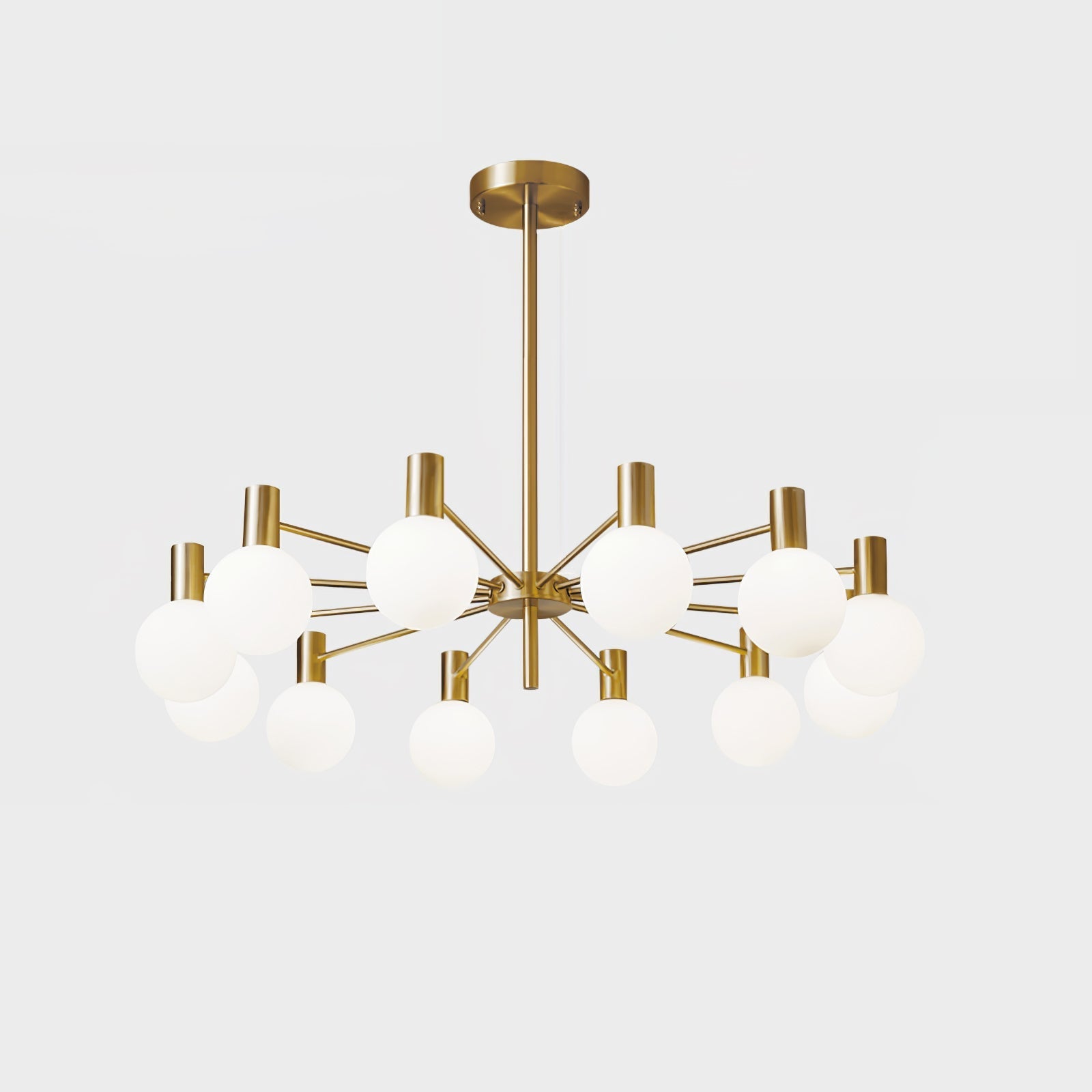 Keveny Chandelier Globe Glass Gold Frame Modern-Neutral Decor