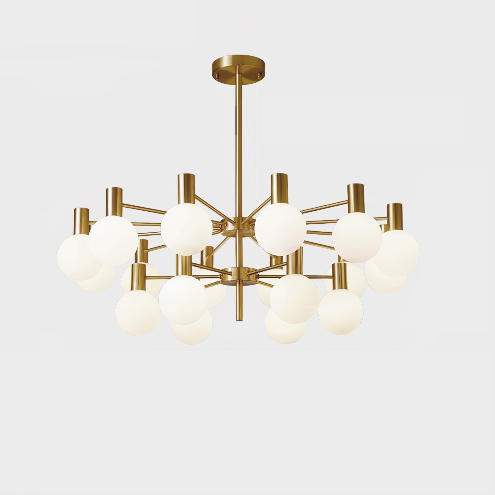 Keveny Chandelier Globe Glass Gold Frame Modern-Neutral Decor