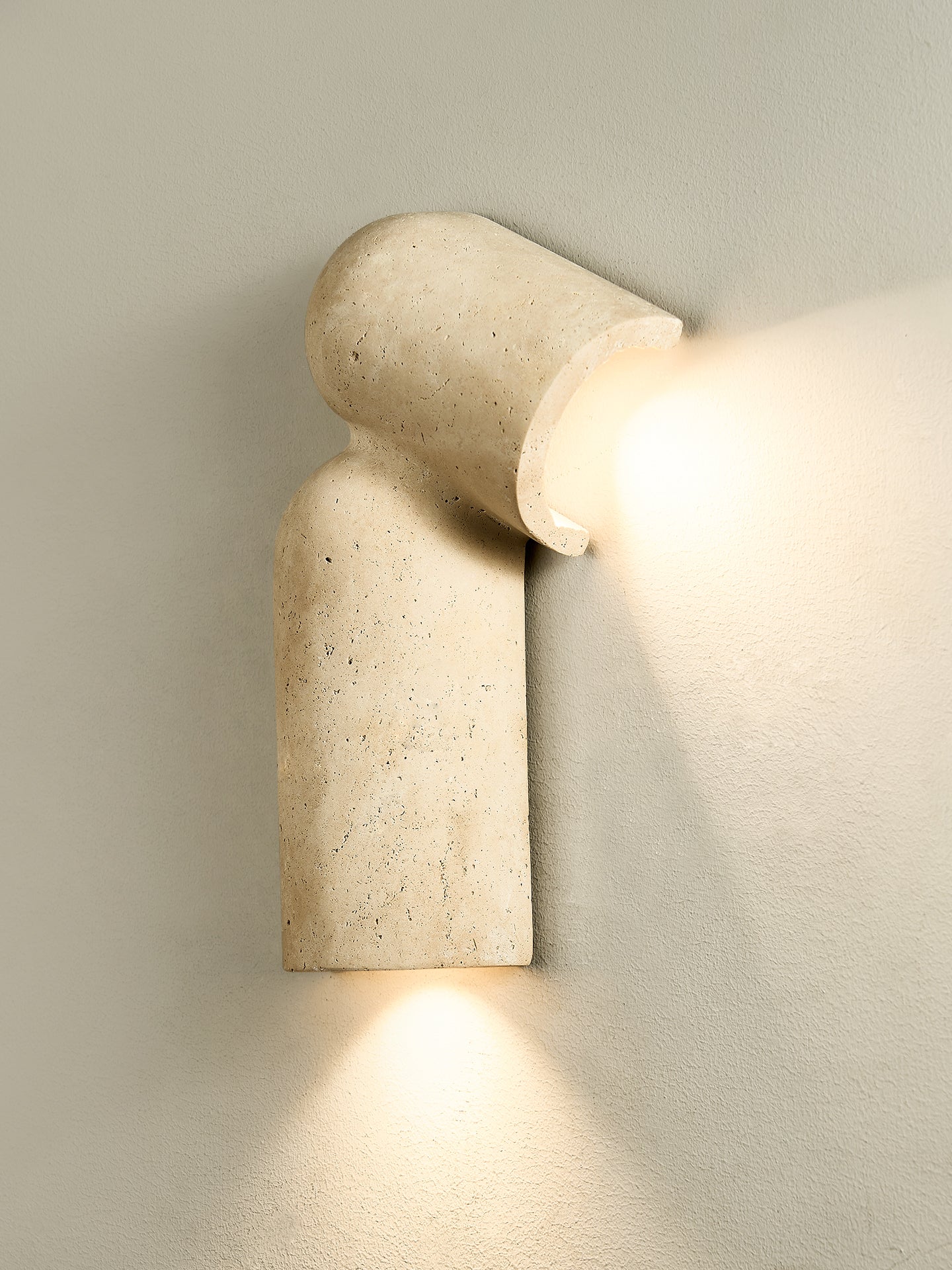 Alma Fancy Yellow Travertine Wall Lamp-Neutral Decor