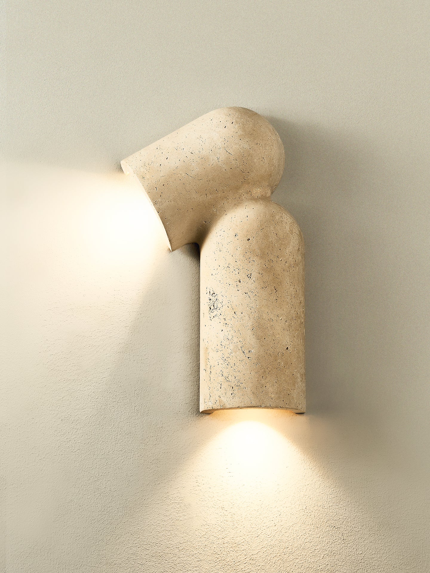 Alma Fancy Yellow Travertine Wall Lamp-Neutral Decor