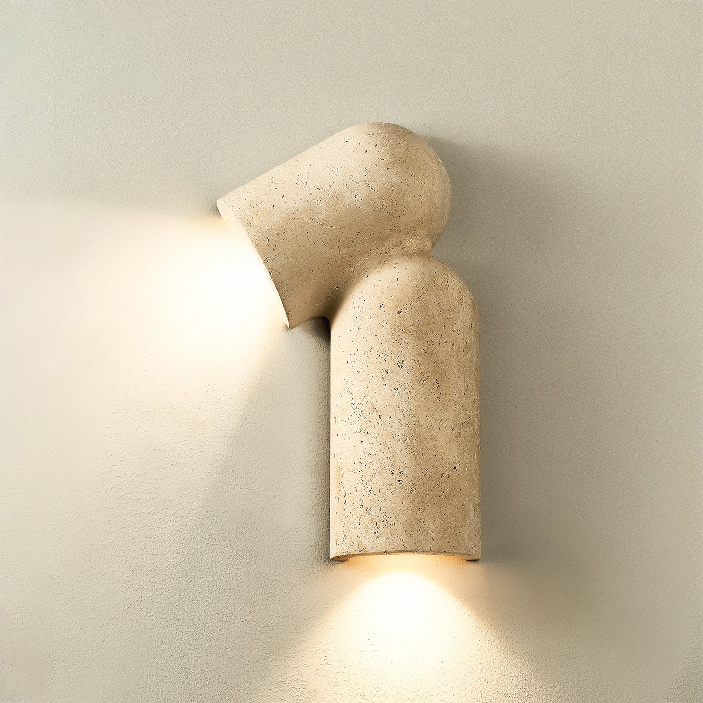 Alma Fancy Yellow Travertine Wall Lamp-Neutral Decor