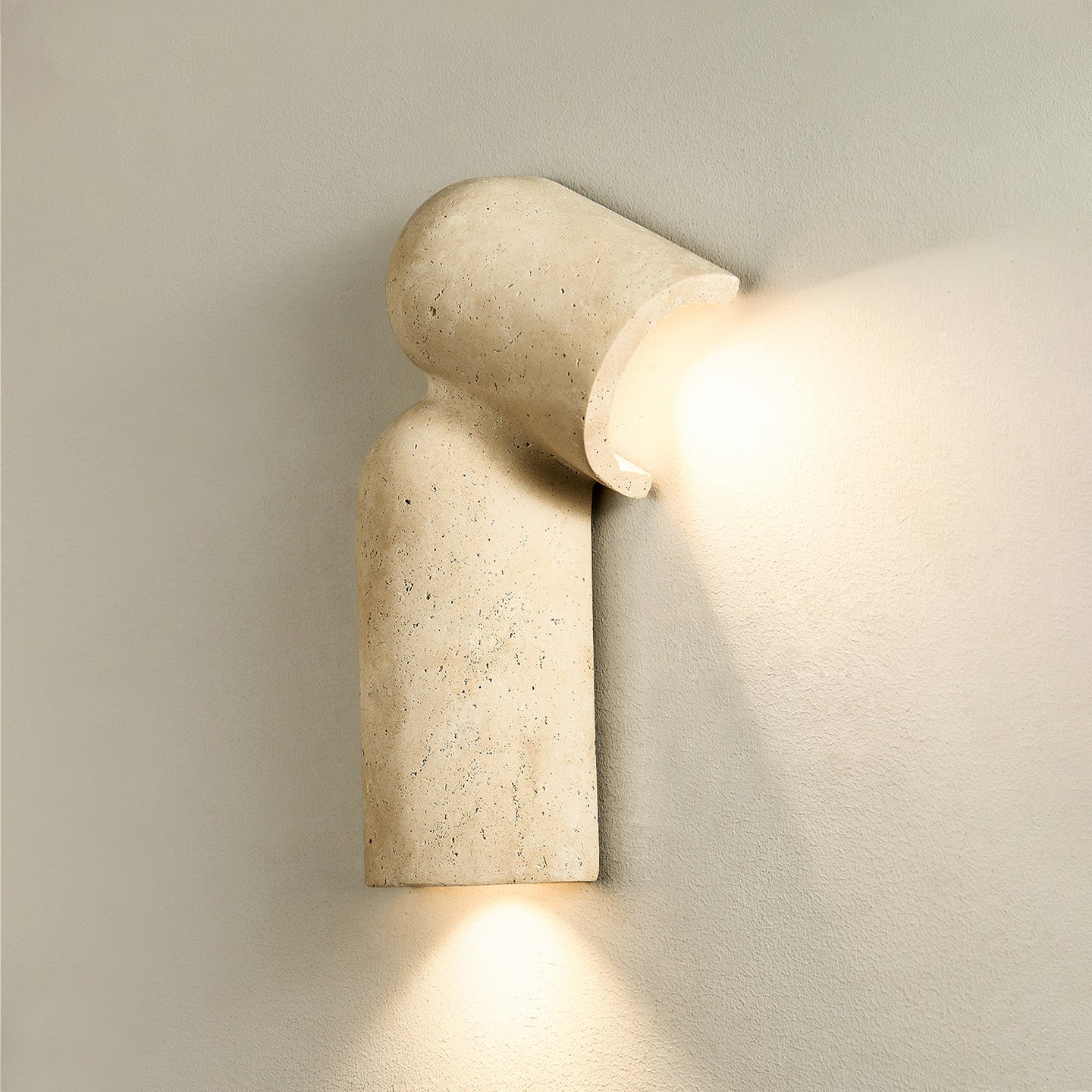 Alma Fancy Yellow Travertine Wall Lamp-Neutral Decor
