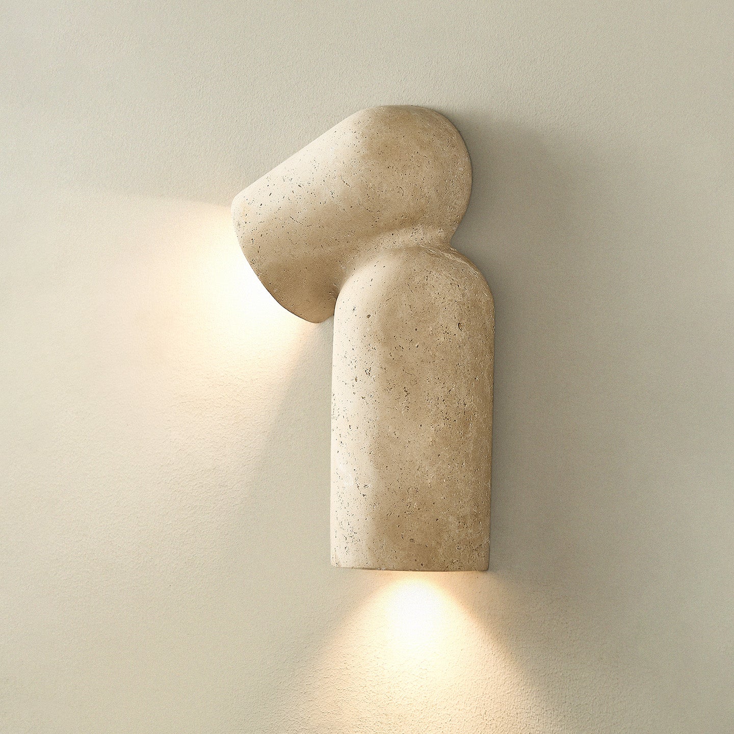 Alma Fancy Yellow Travertine Wall Lamp-Neutral Decor