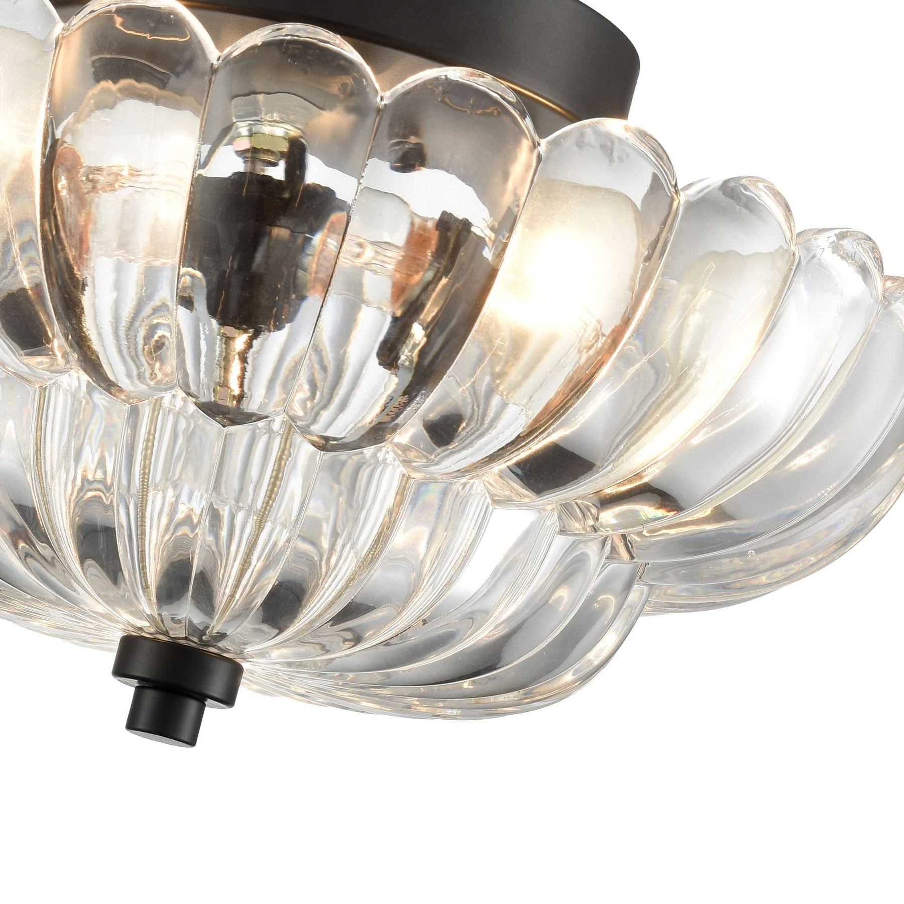 Arisha Modern Umbrella Glass Flush Mount Ceiling Light - Neutral Decor