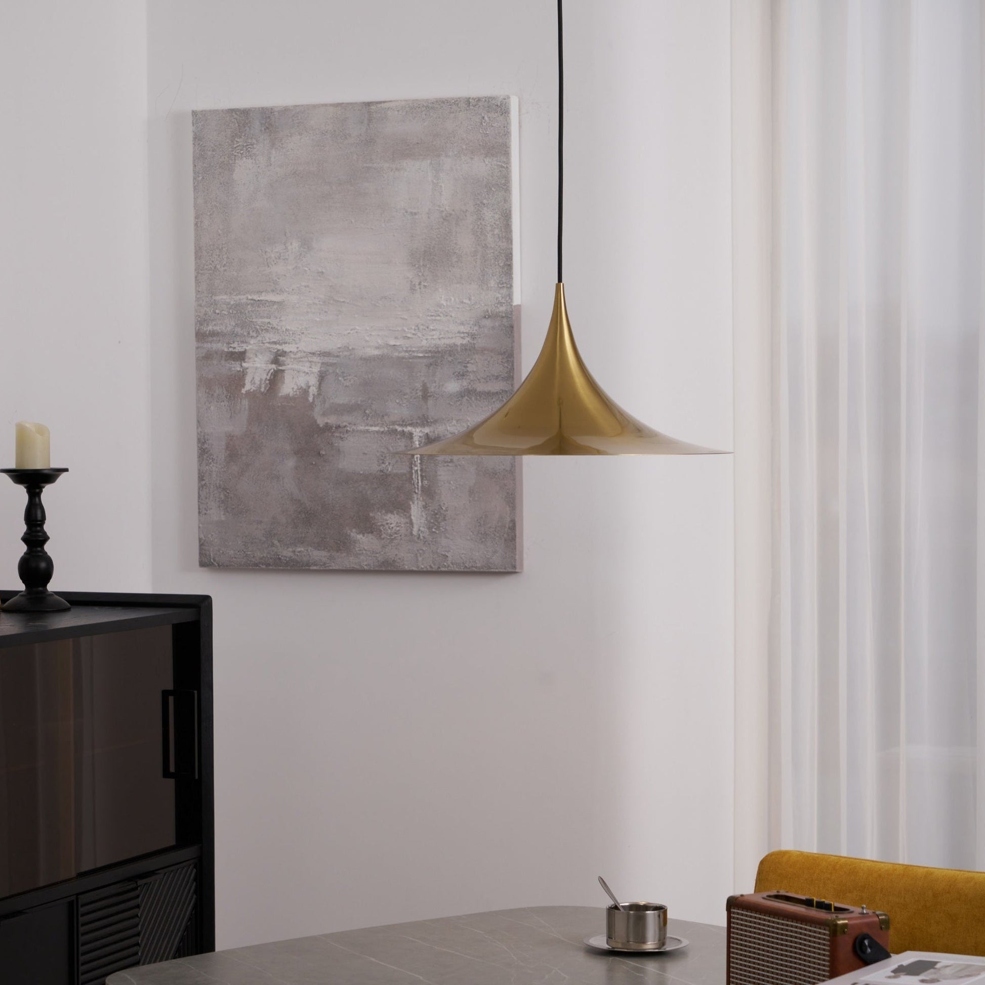 Nirixy Steel Sculptural Pendant Light-Neutral Decor