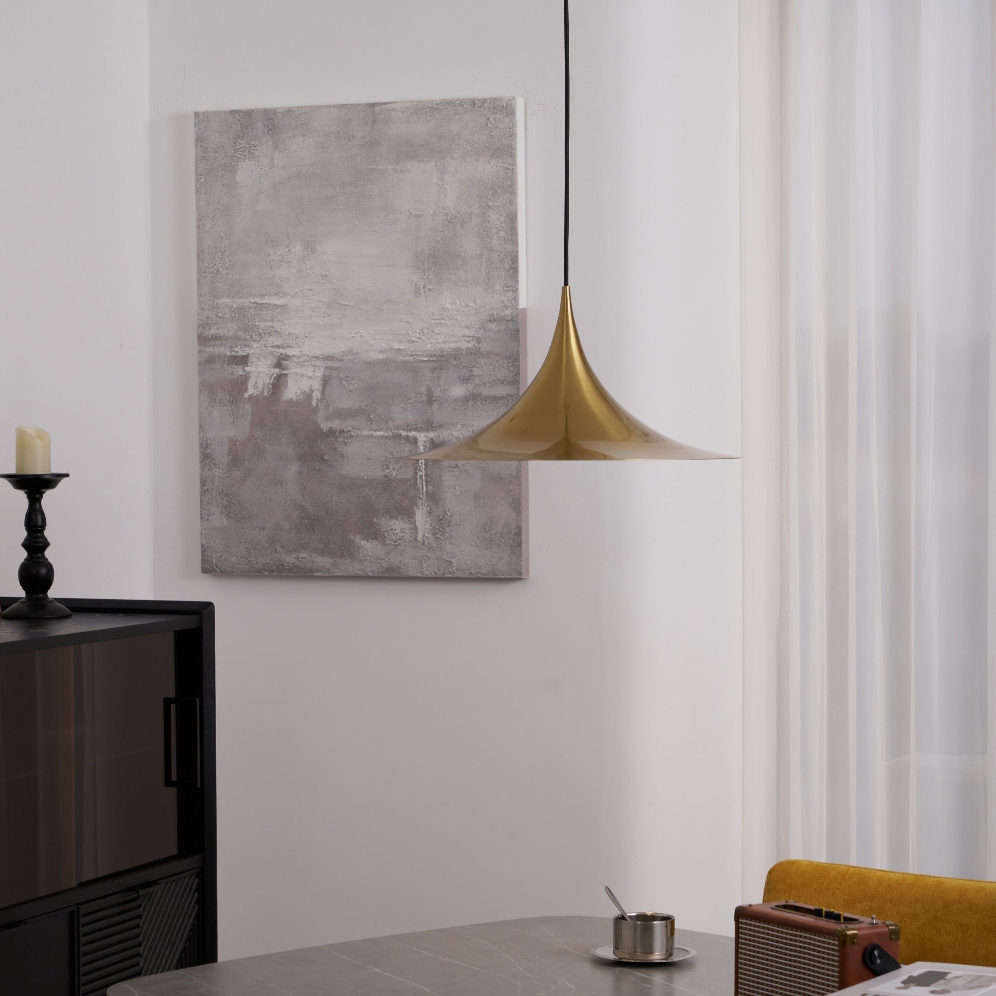 Nirixy Steel Sculptural Pendant Light-Neutral Decor