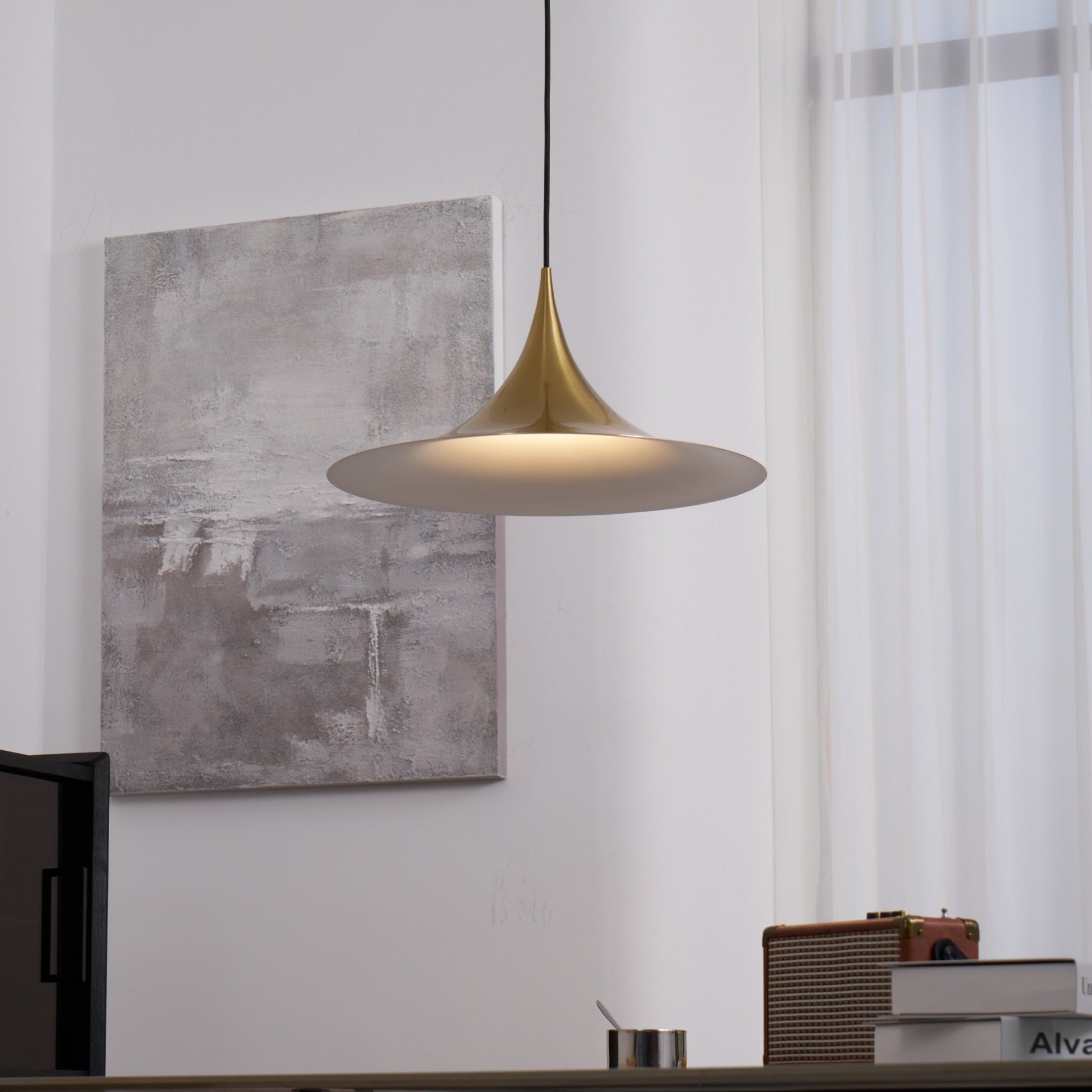 Nirixy Steel Sculptural Pendant Light-Neutral Decor