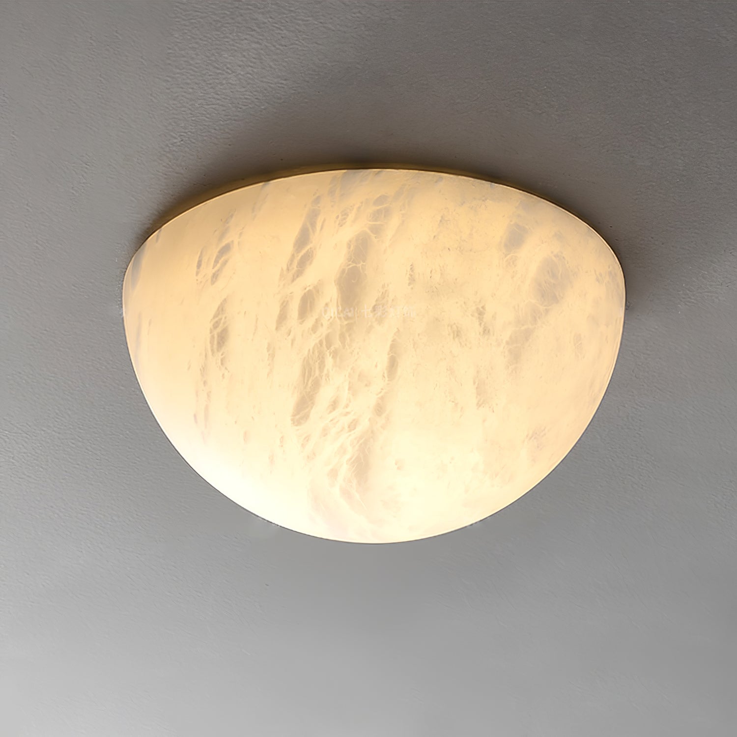 Elthen Minimalist Alabaster Ceiling Light-Neutral Decor