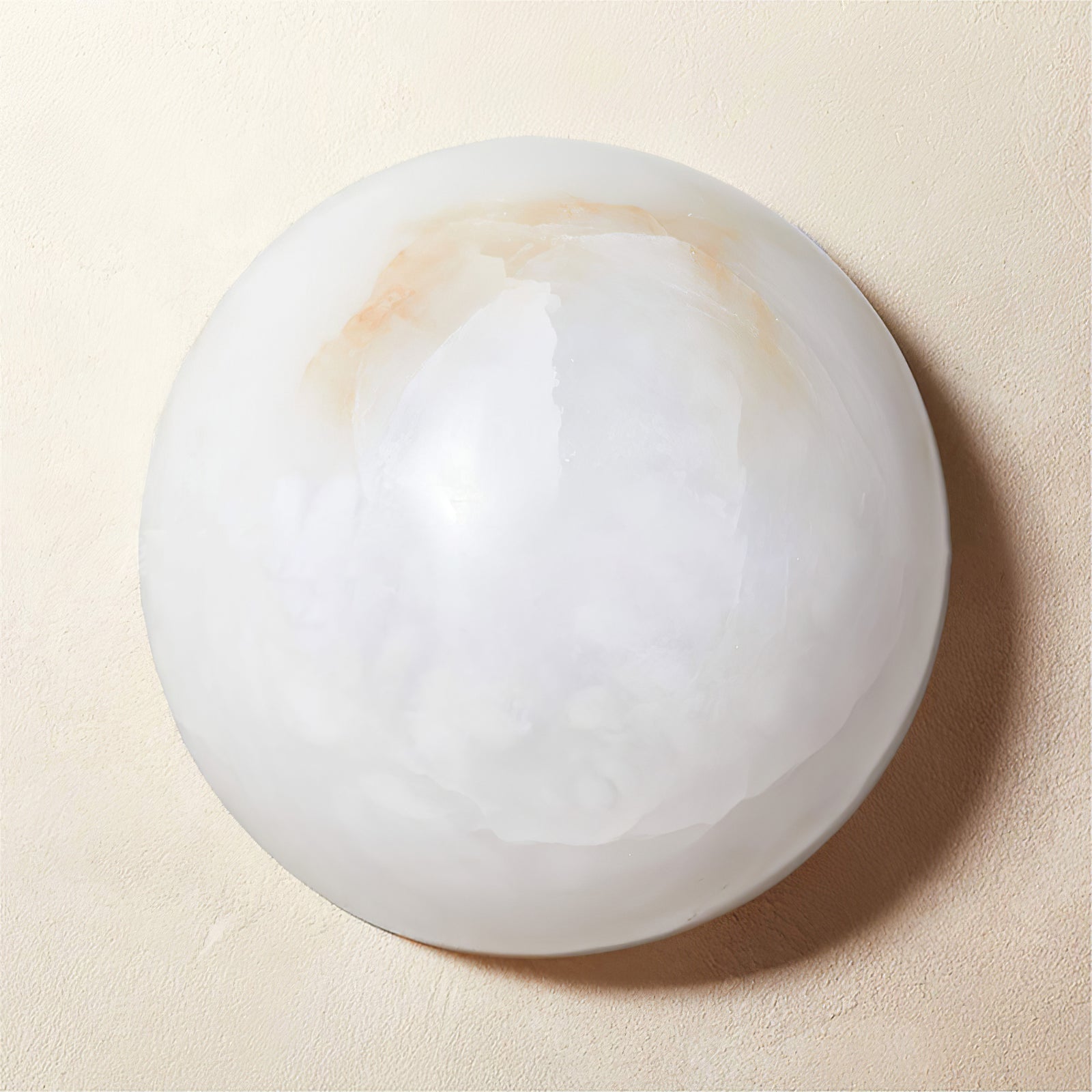 Elvar Minimalist Alabaster Ceiling Light-Neutral Decor