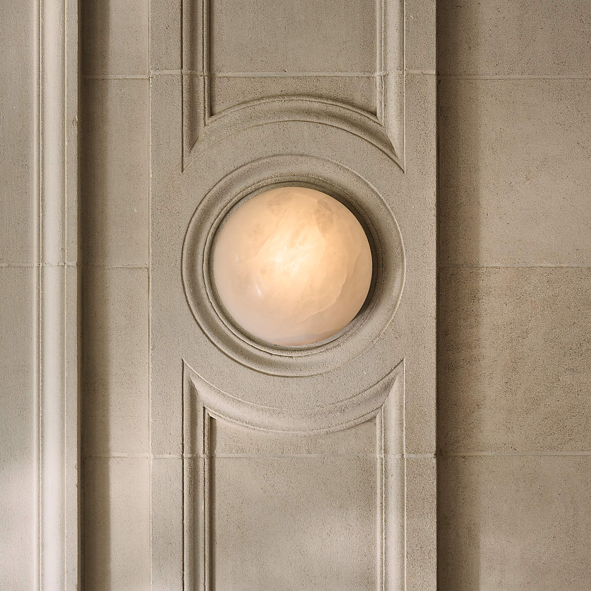 Elthen Minimalist Alabaster Ceiling Light-Neutral Decor