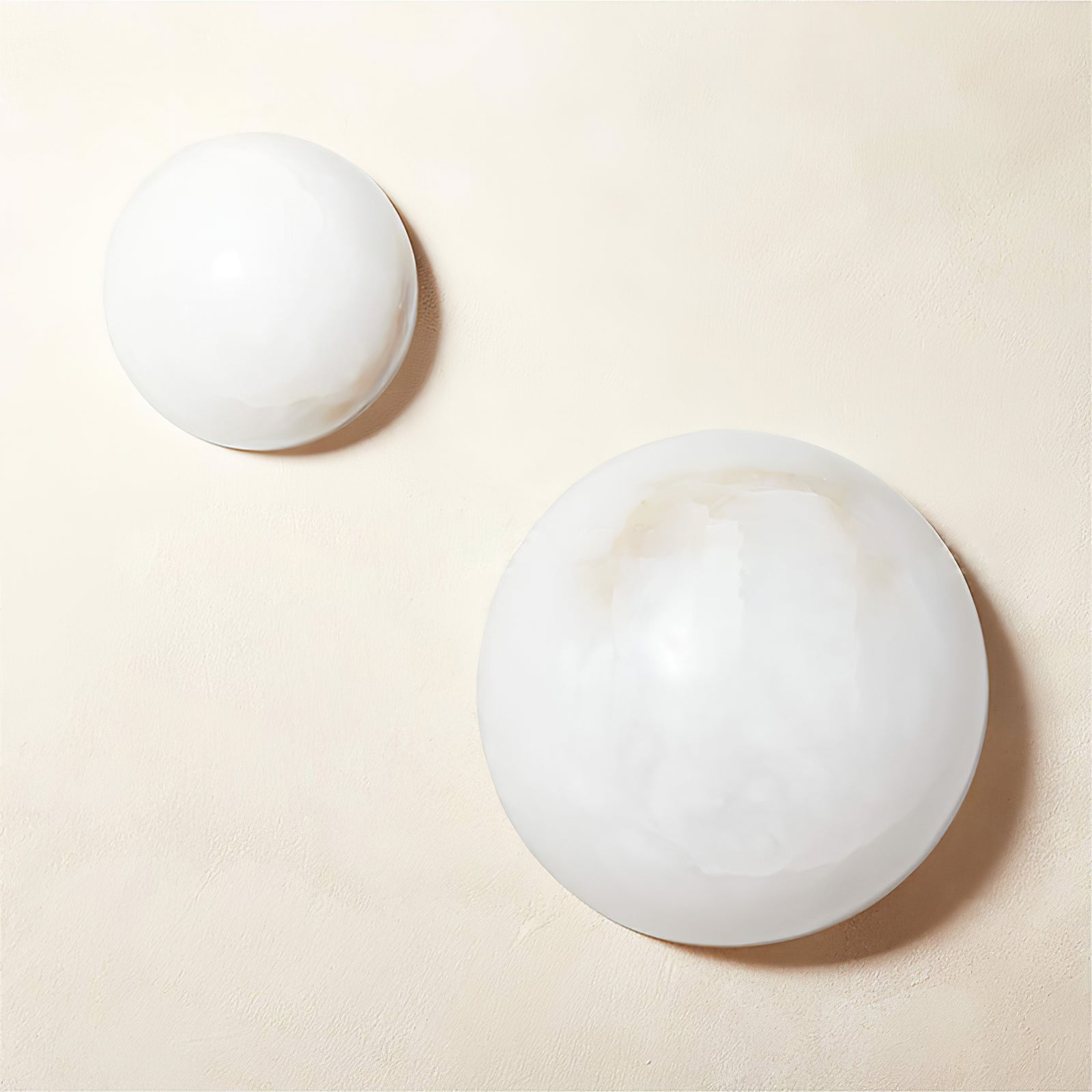 Elvar Minimalist Alabaster Ceiling Light-Neutral Decor