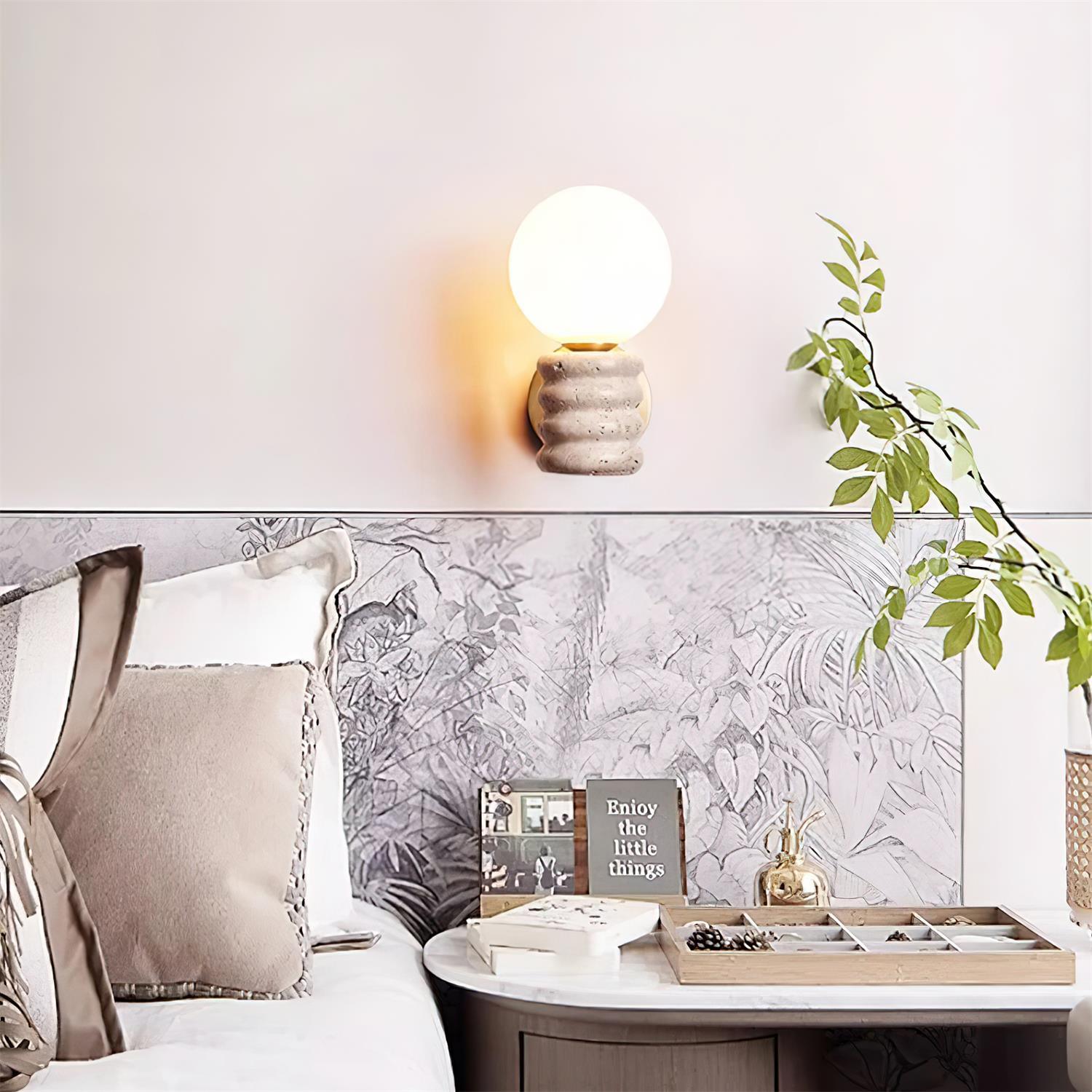 Calenne  Wall Lamp Travertine