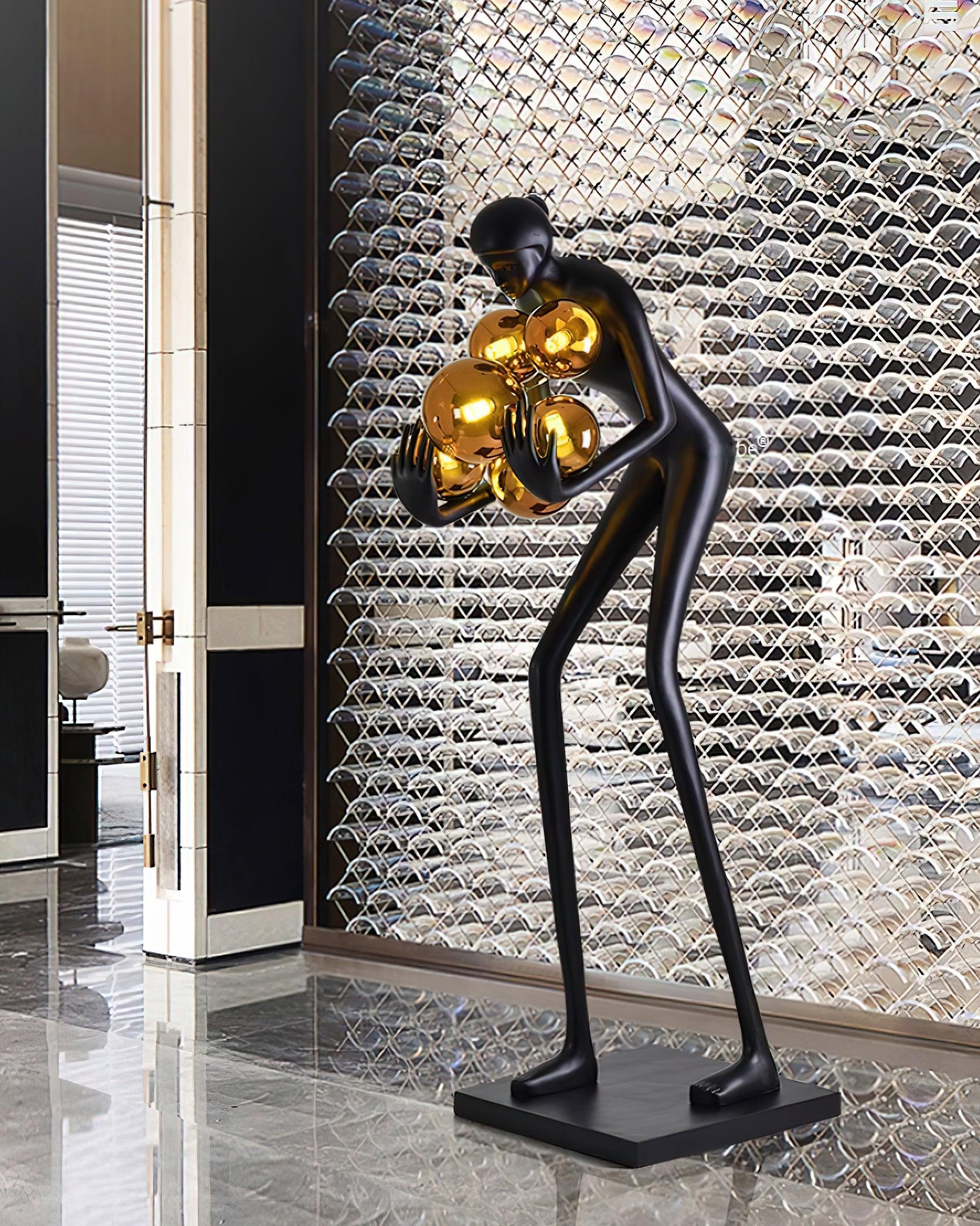 Cradle Sculptural Floor Lamp-Neutral Decor
