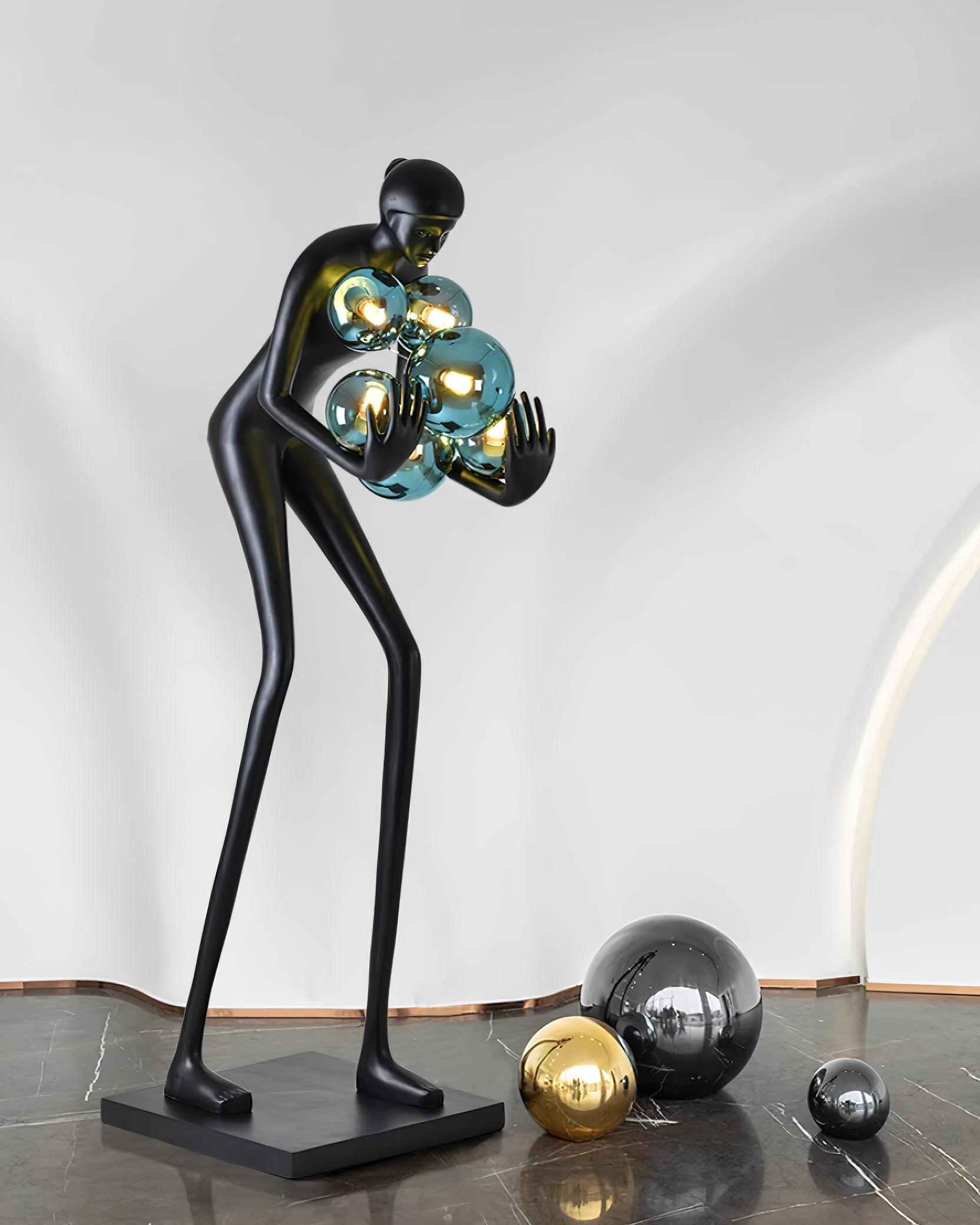 Cradle Sculptural Floor Lamp-Neutral Decor